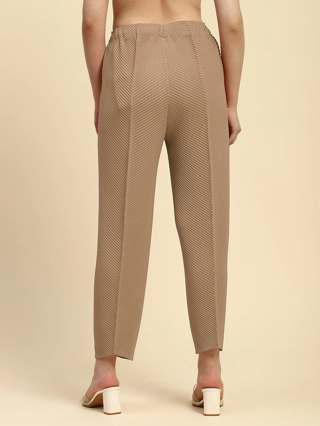 Beige Pleated Loose Lower - Image 5