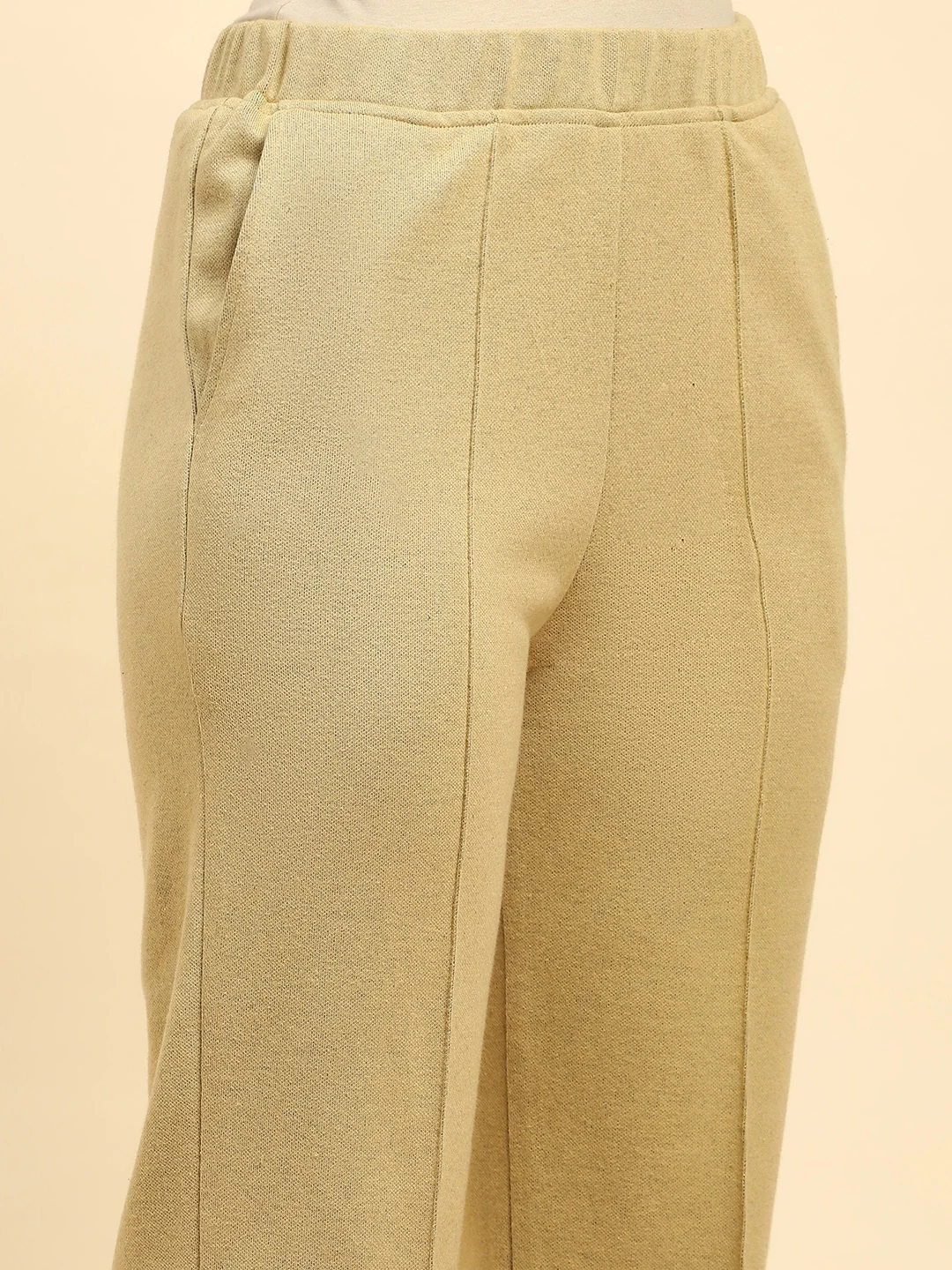Blue & Beige Woolen Winter Suit Set - Image 14