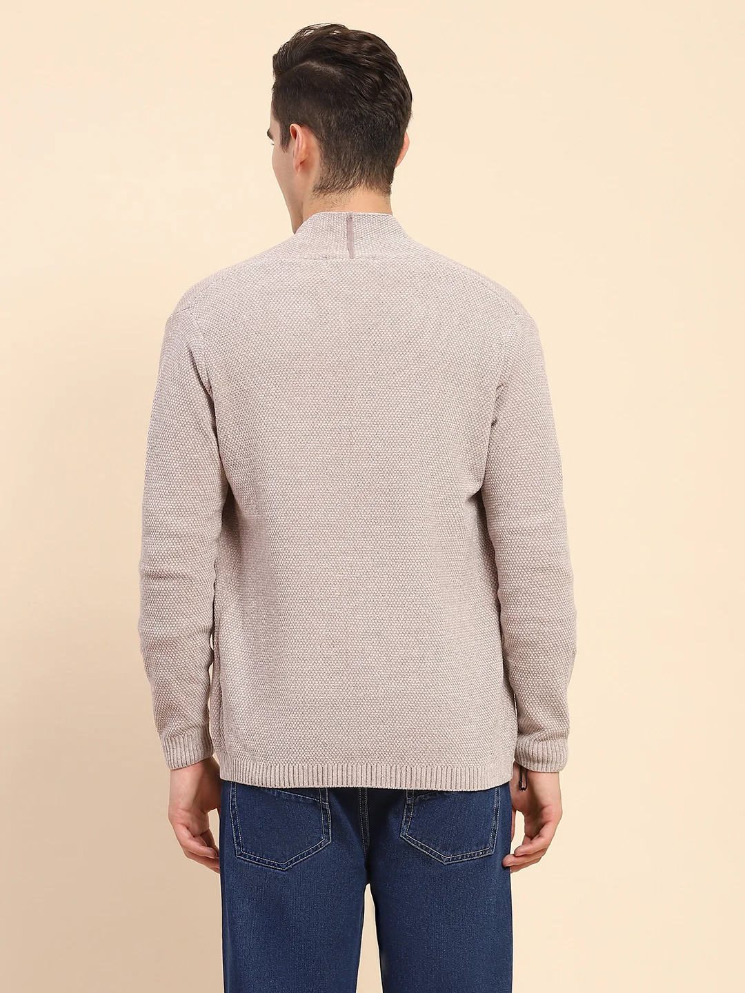 Beige Knitted Winter Shrug - Image 13