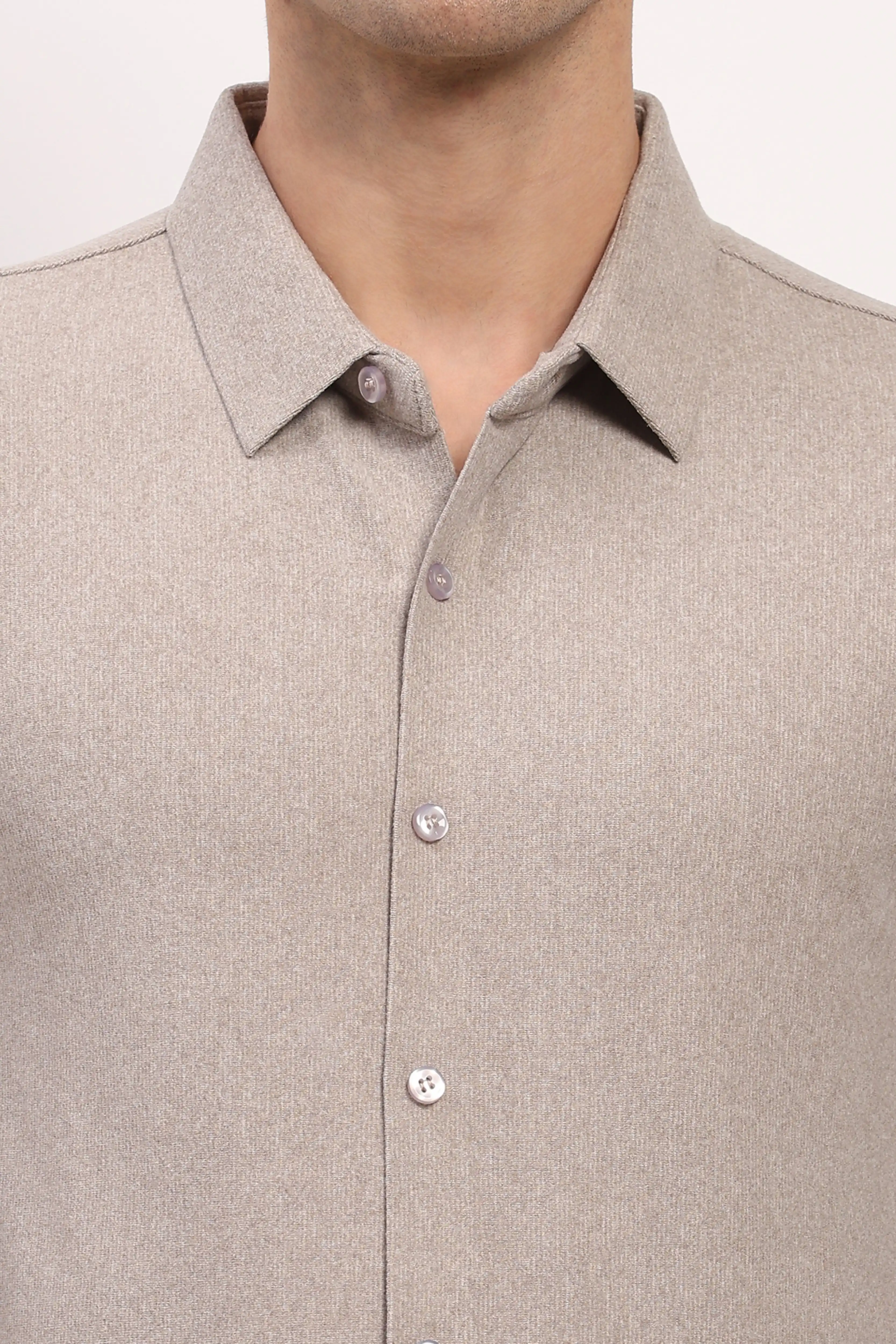 Beige Pre-Winter Comfort Shirt - Image 5