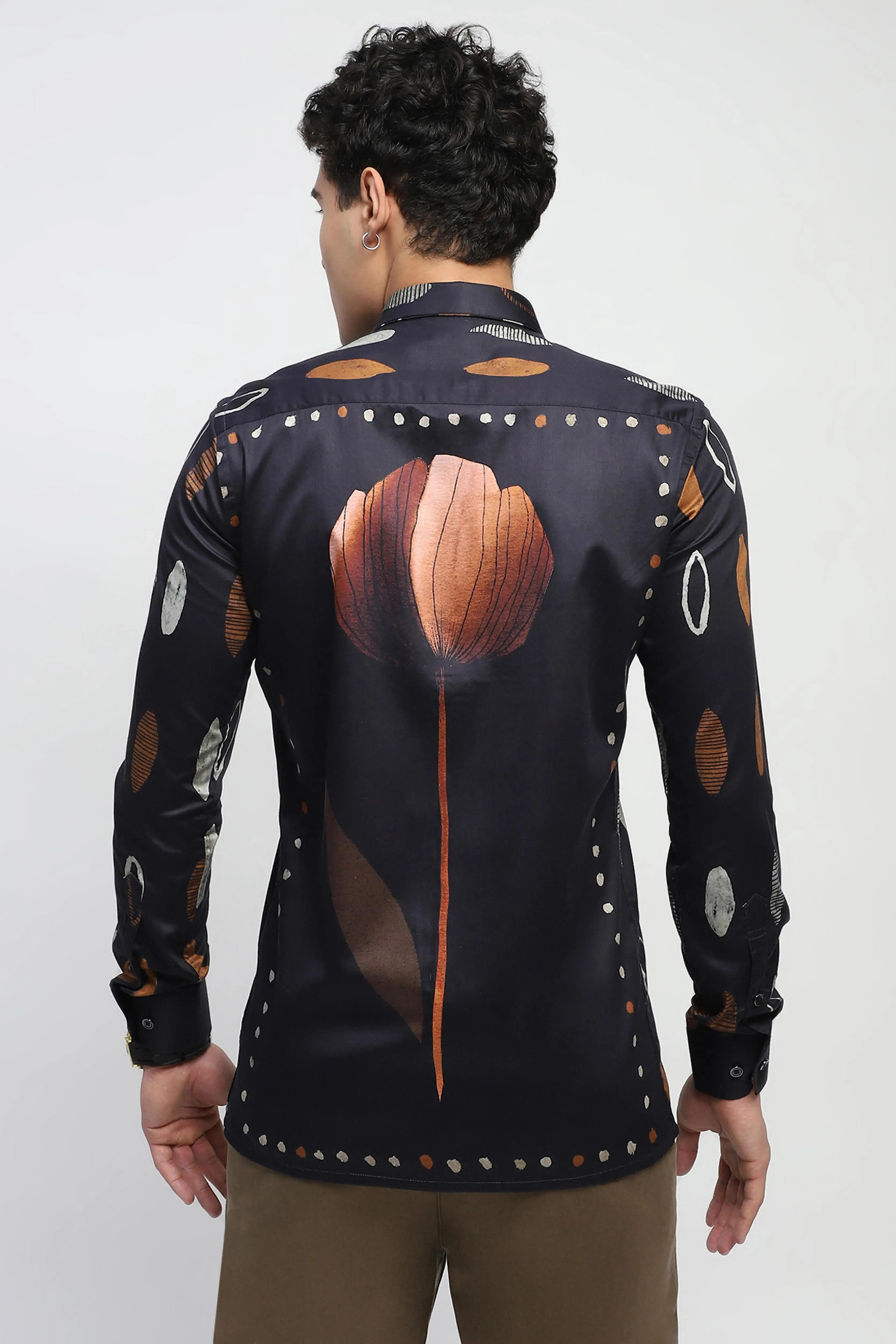 Abstract Print Cotton Shirt - Image 5