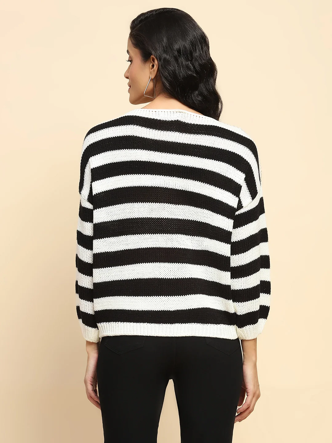 Black Acrylic Relaxed Fit Pullover - Image 14