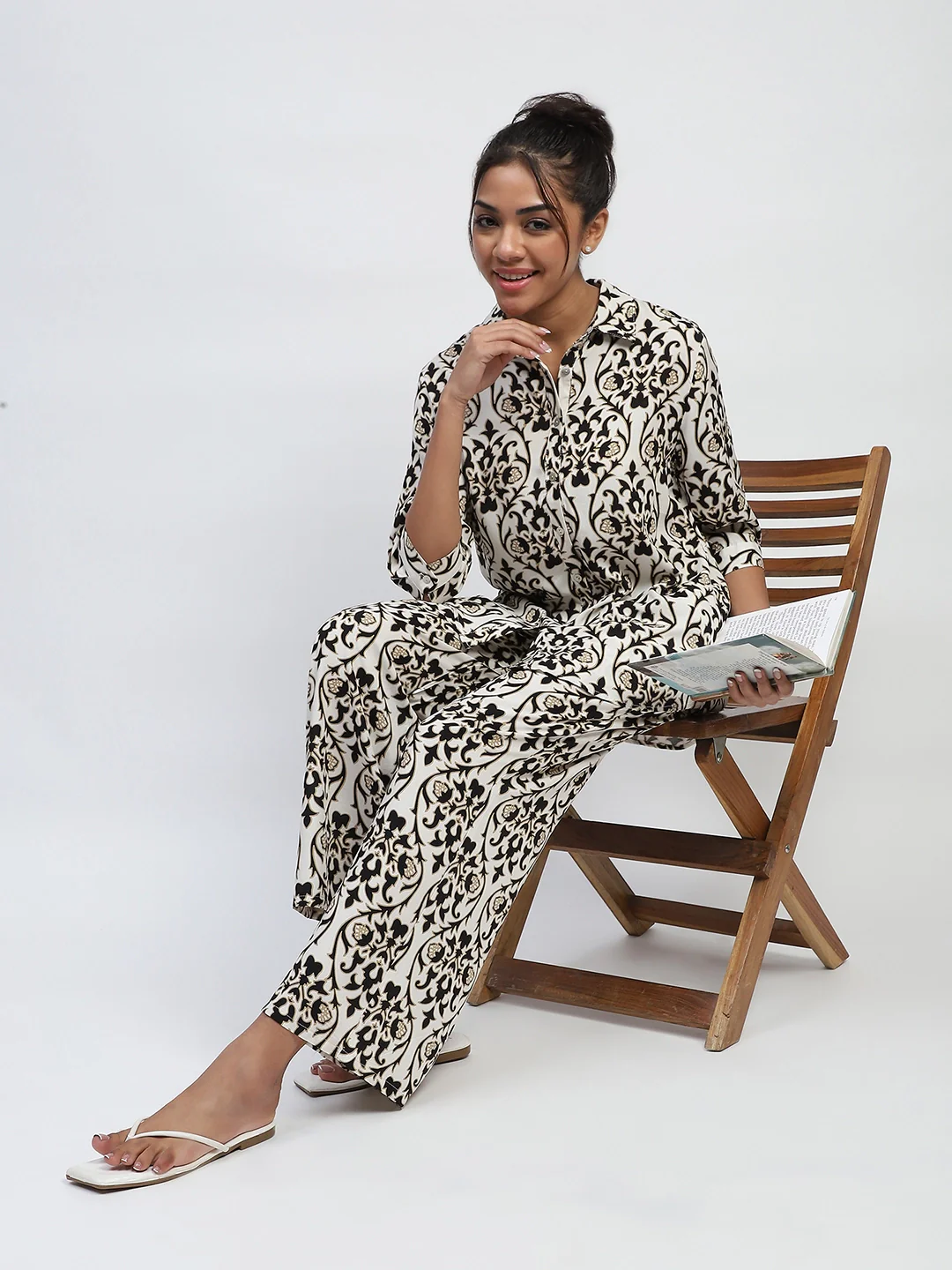 Abstract Print Rayon Loose Fit Shirt - Image 14