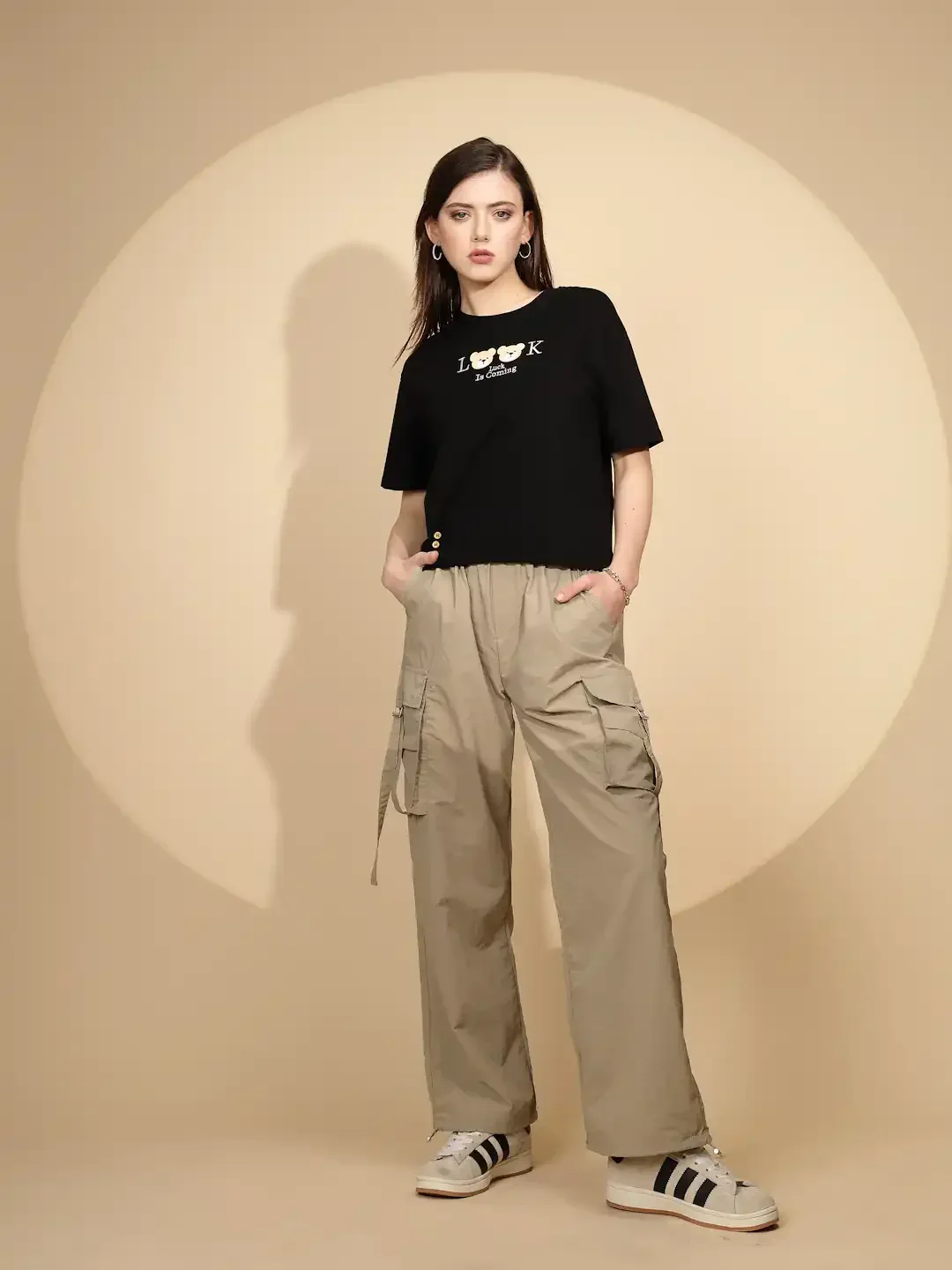 Black Cotton Blend Regular Fit Top - Image 13