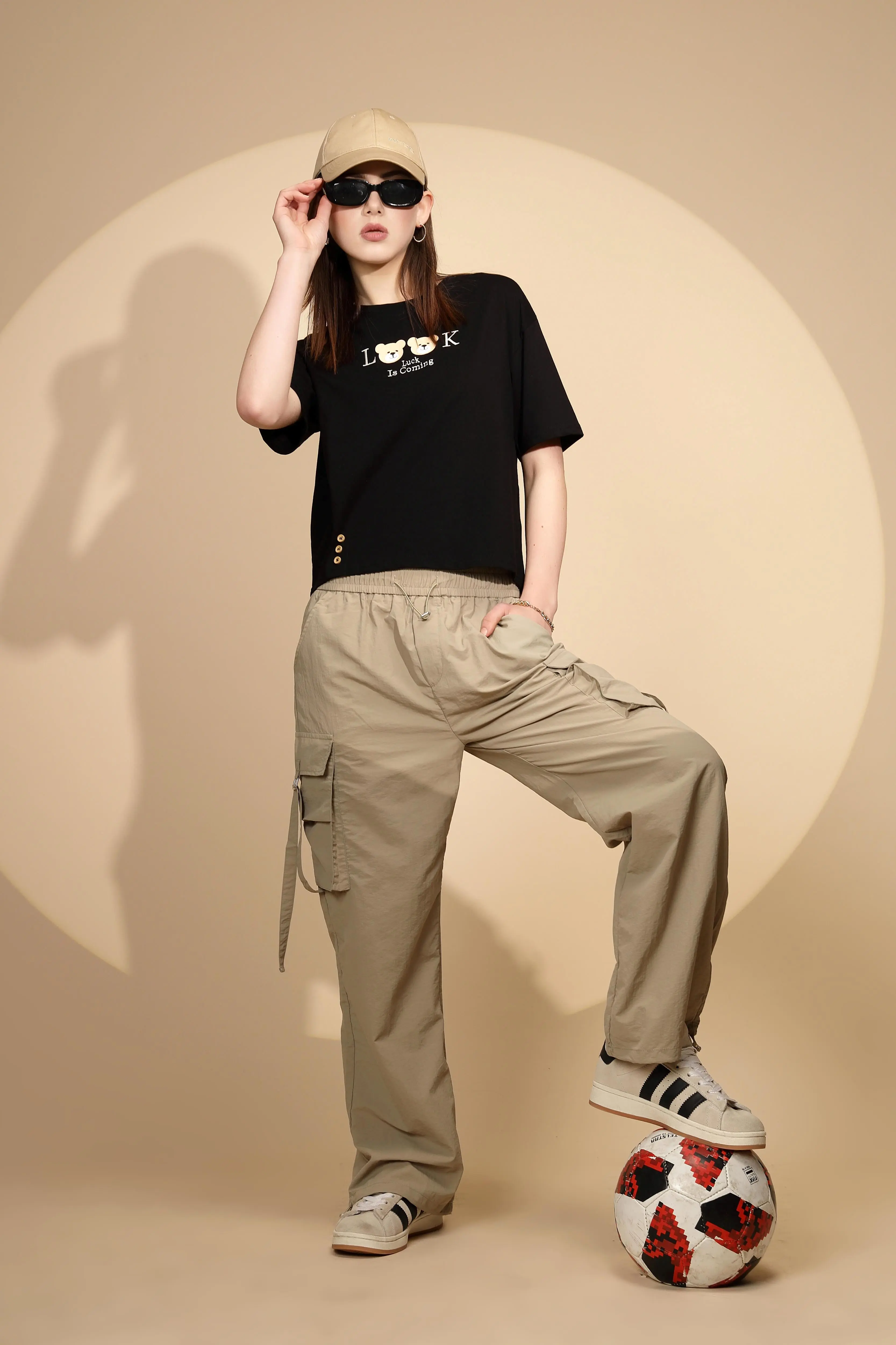 Black Cotton Blend Regular Fit Top - Image 7