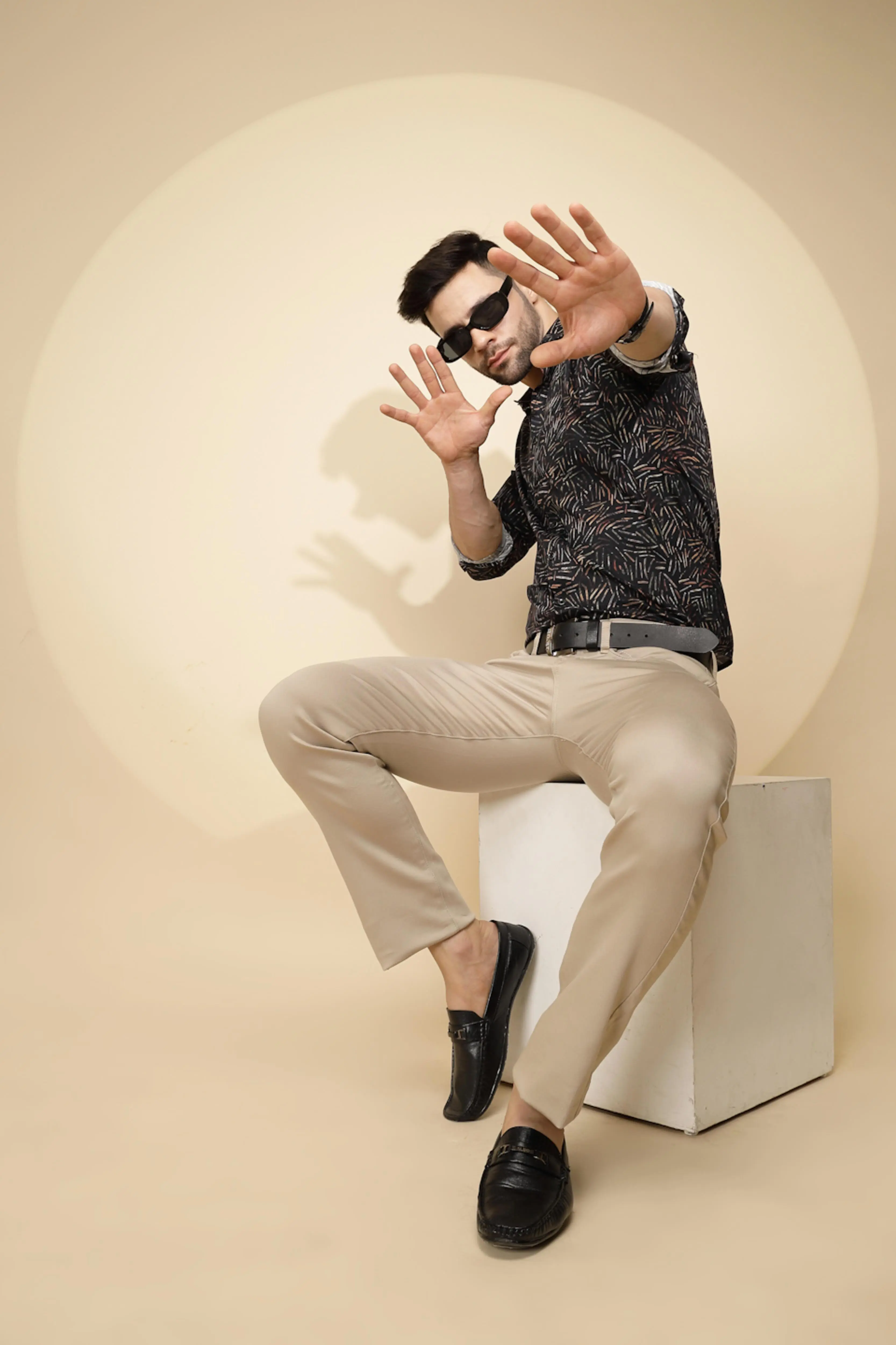 Black Cotton Regular Fit Shirt - Image 7