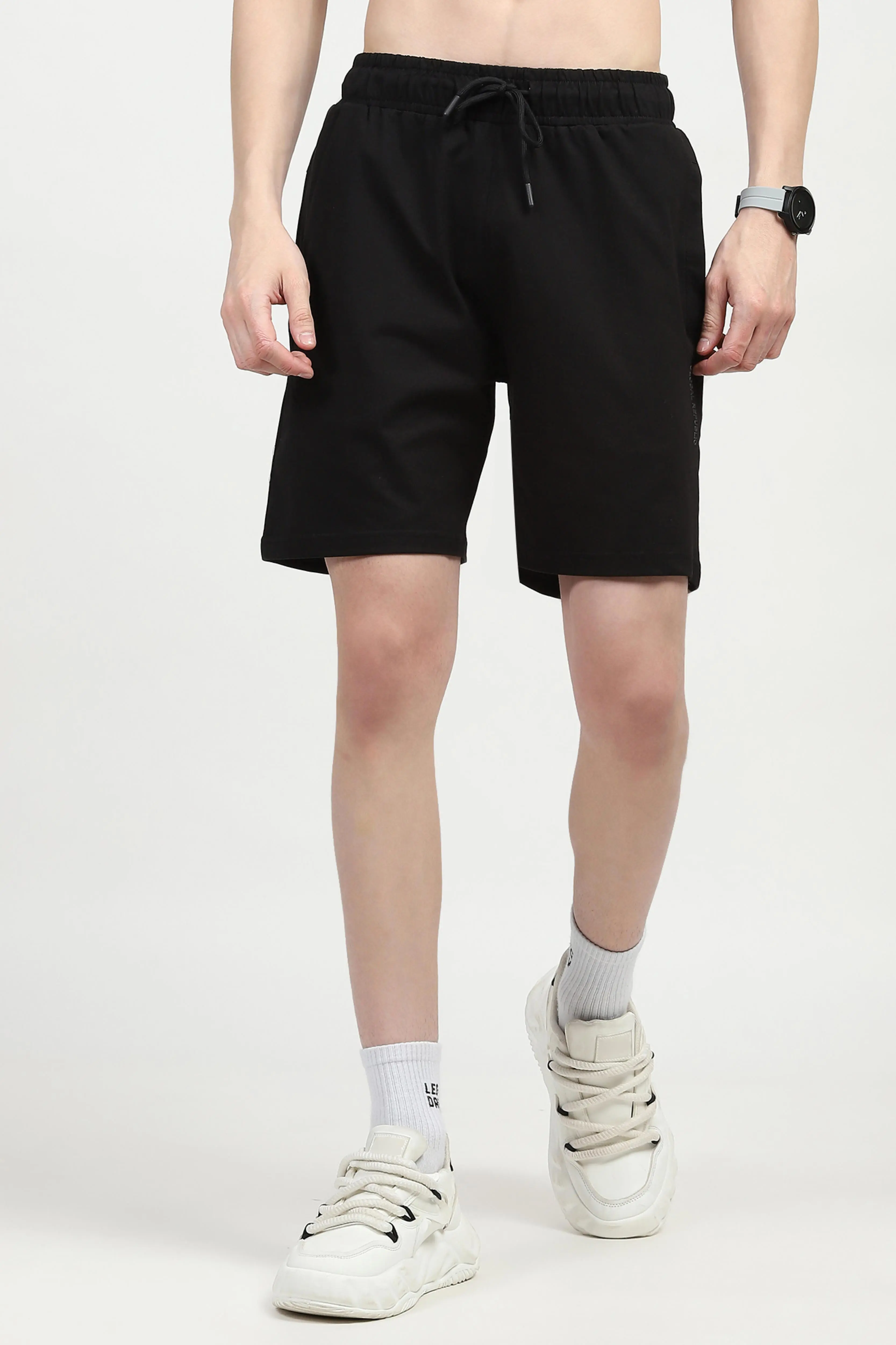 Black Cotton Shorts