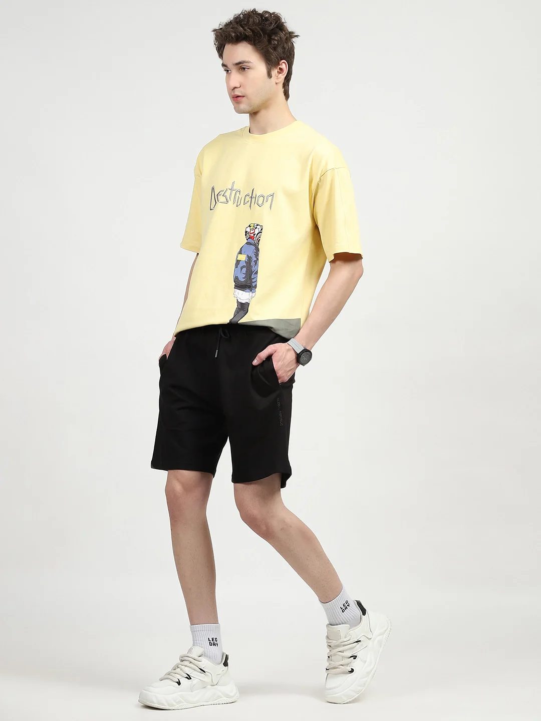 Black Cotton Shorts - Image 12