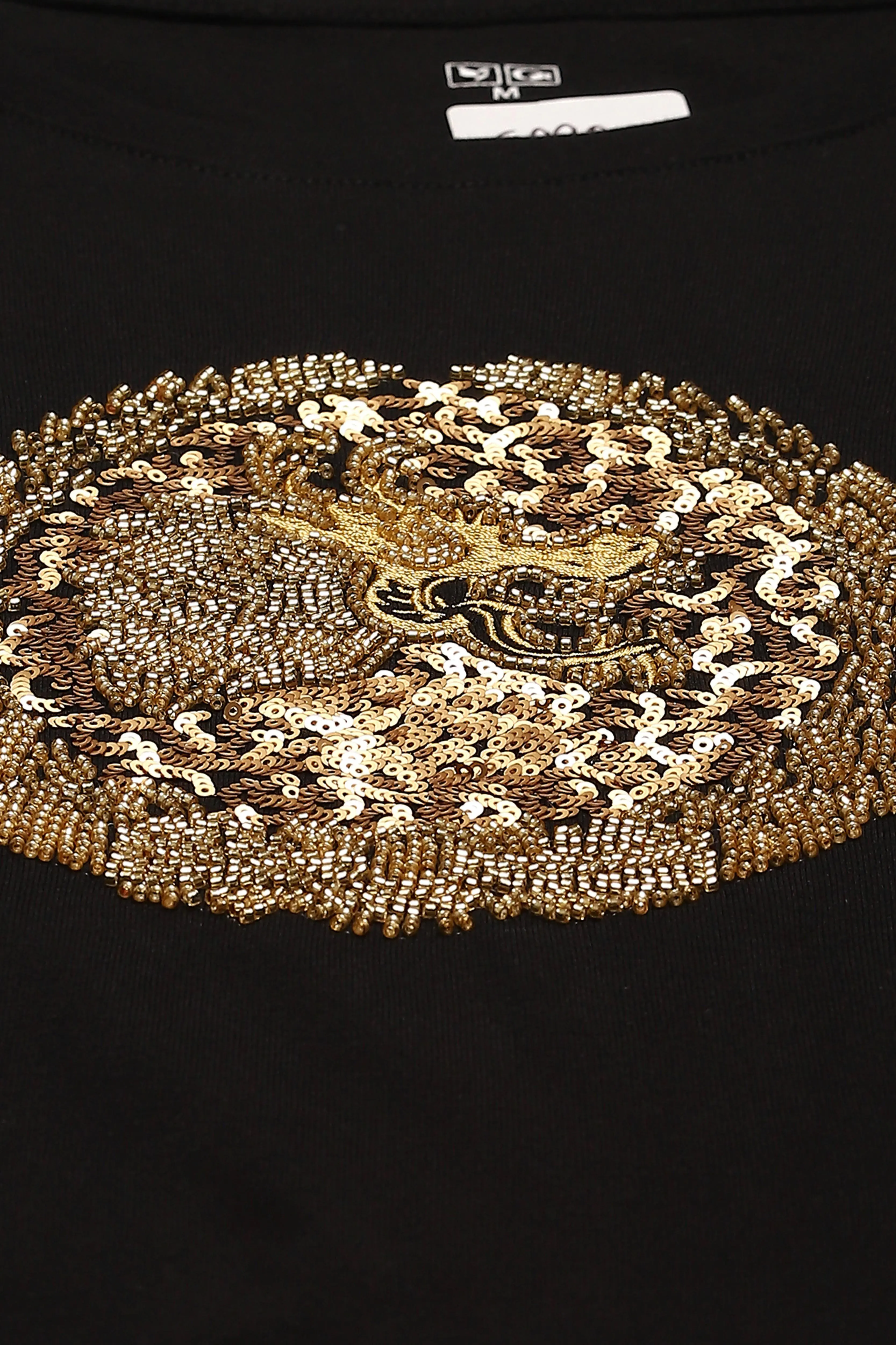 Black Embellished Cotton Top - Image 7