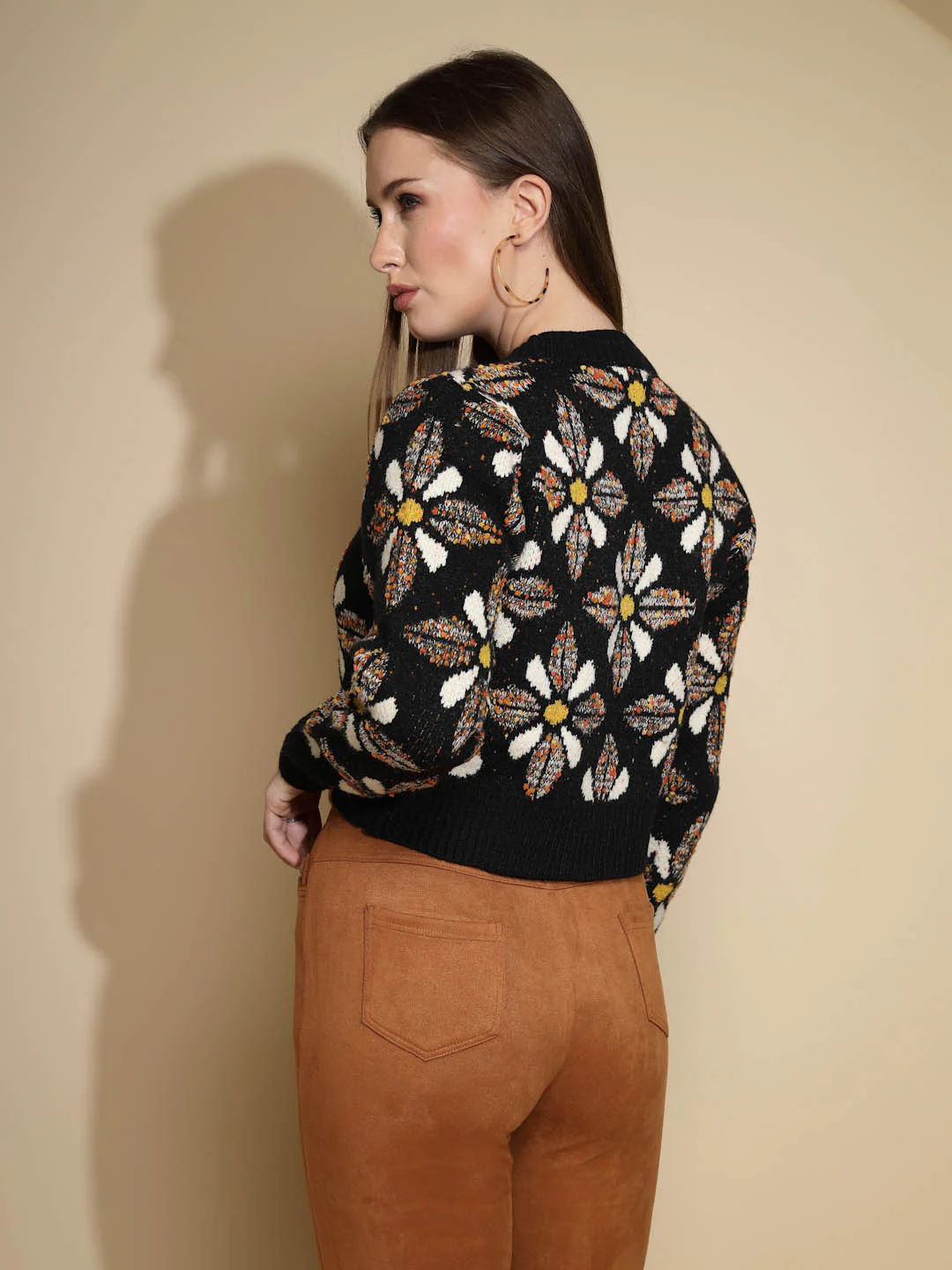 Black Embellished Jacquard Sweater - Image 11