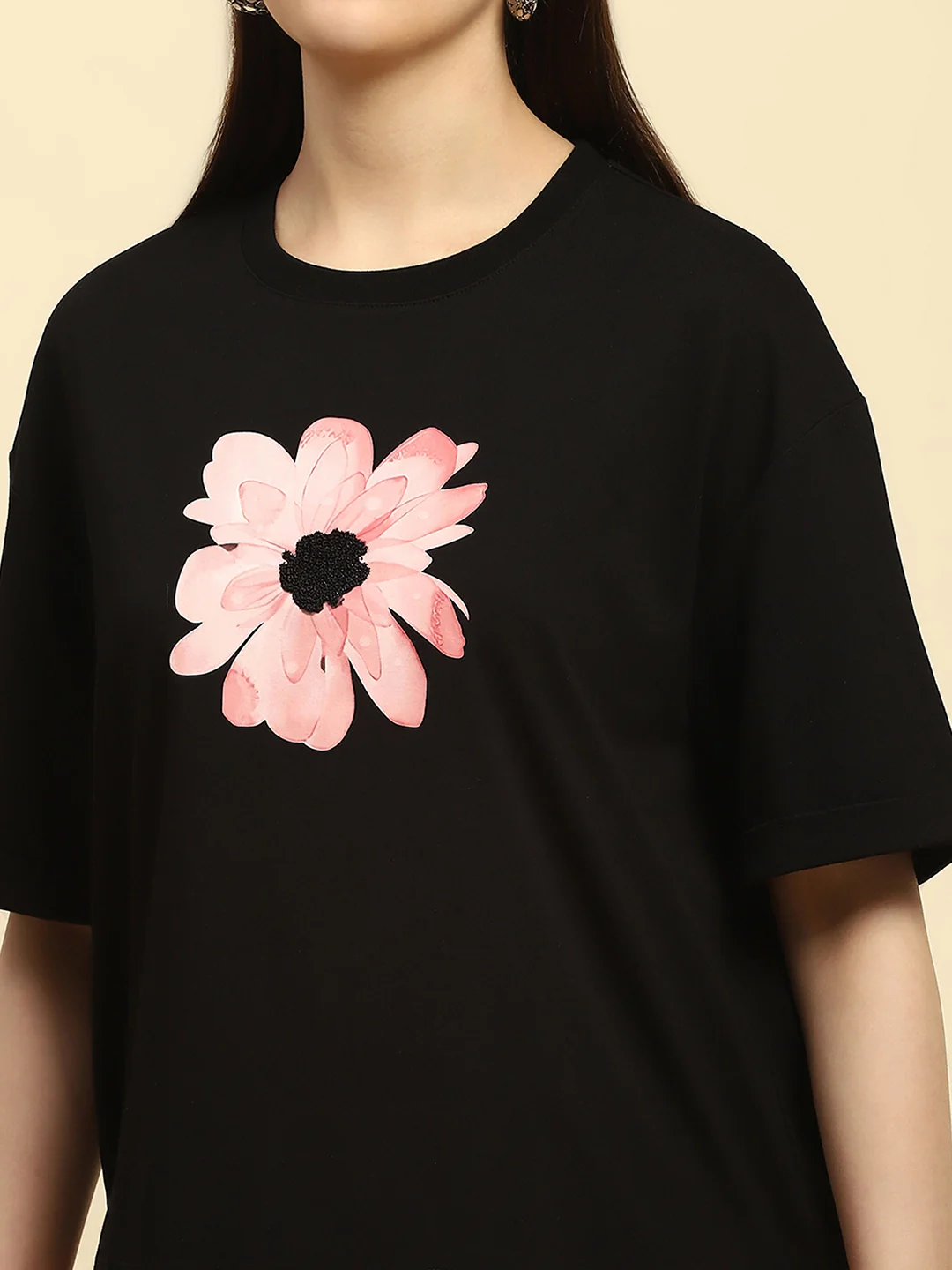 Black UV Protective Cotton Boxy Top - Image 10