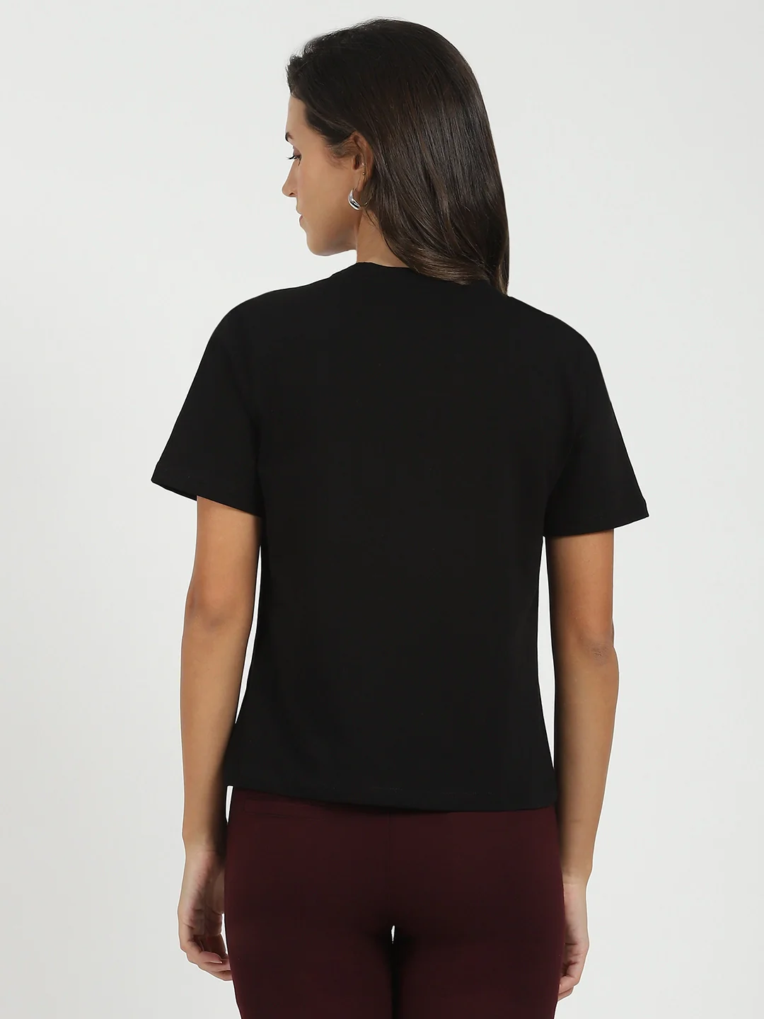 Black Graphic Cotton Top - Image 11