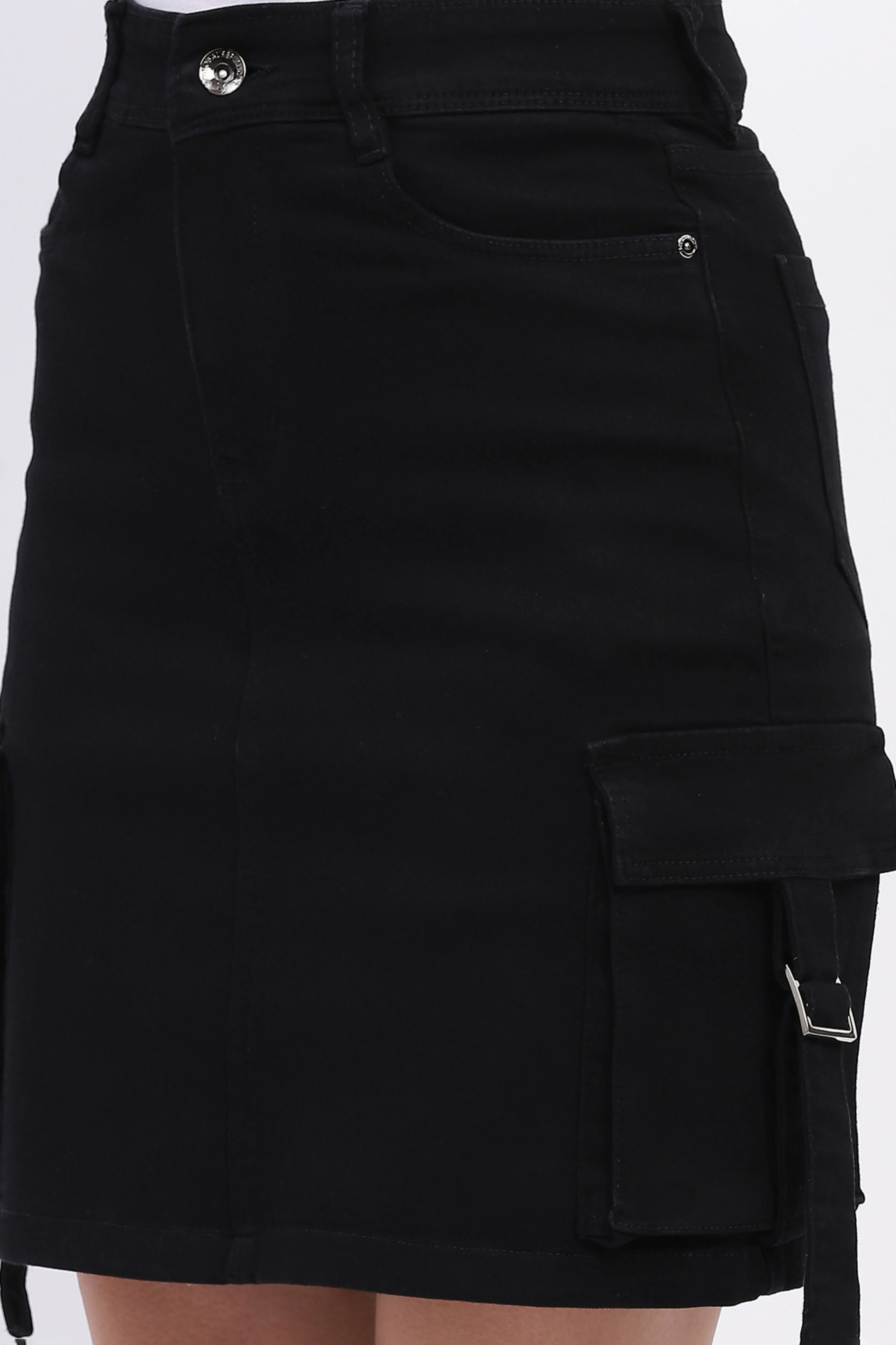 Black High-Rise Mini Skirt - Image 6