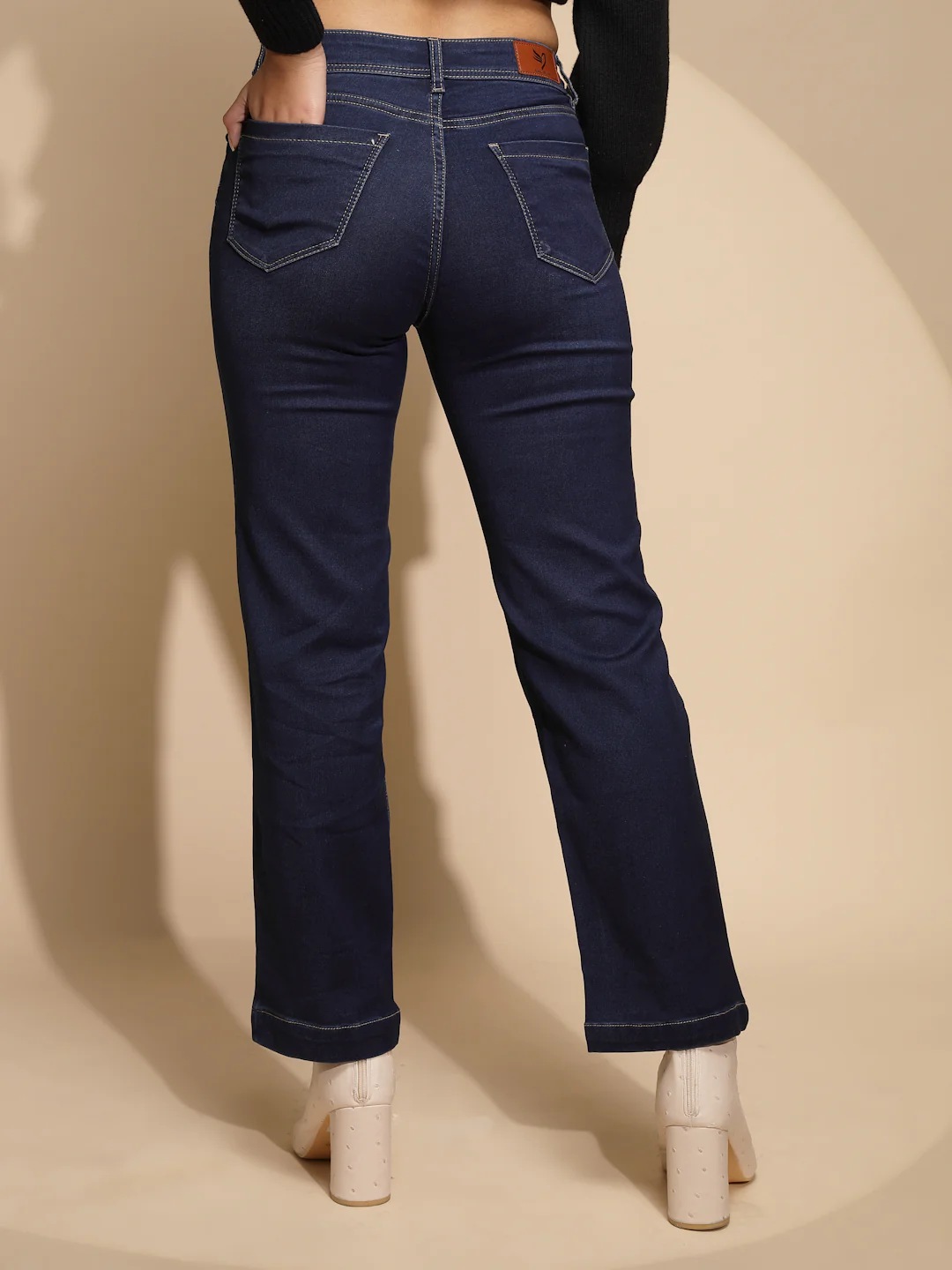 Black High Rise Straight fit Jeans - Image 23