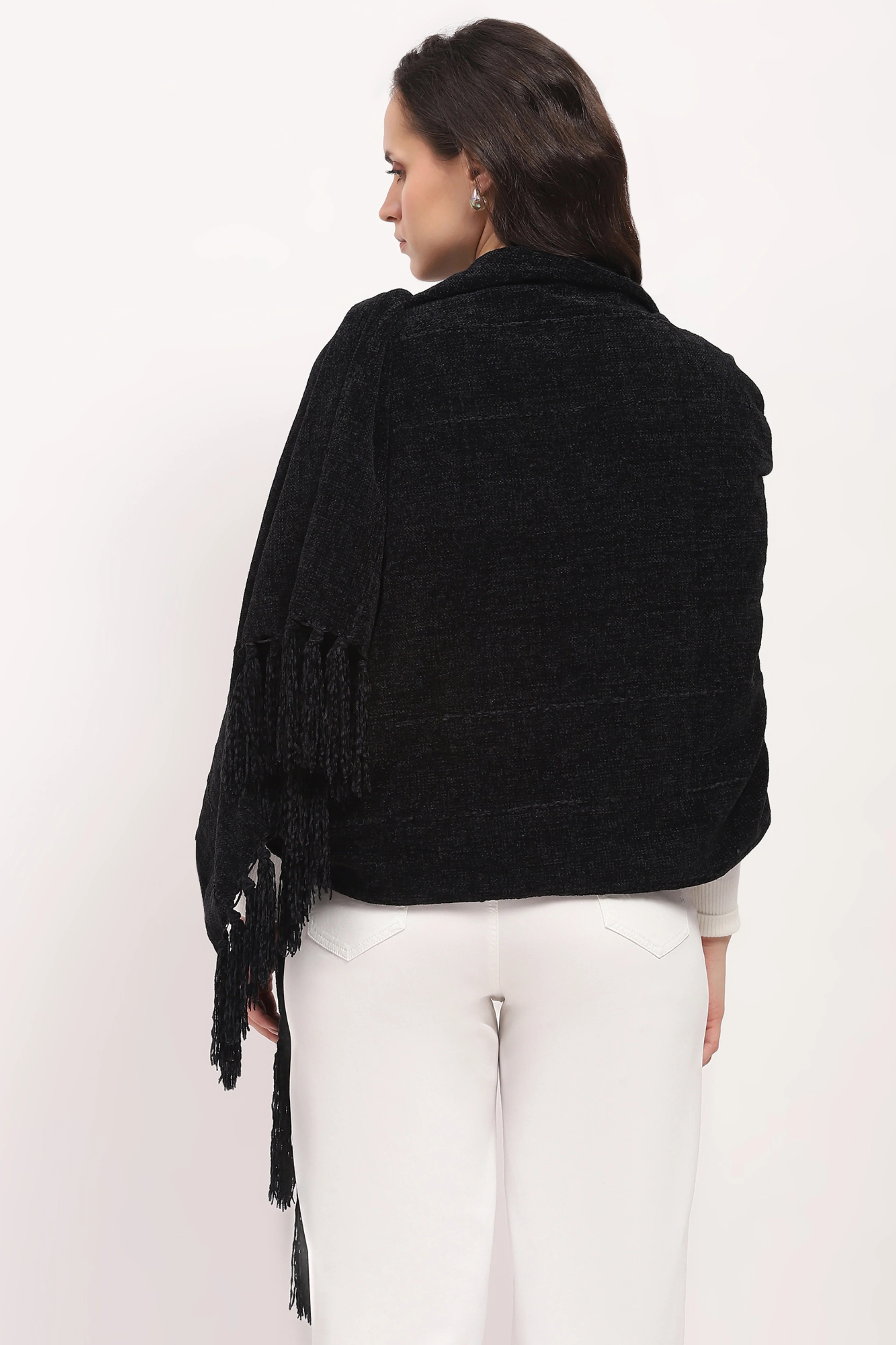 Black Luxury Winter Stole - Image 5