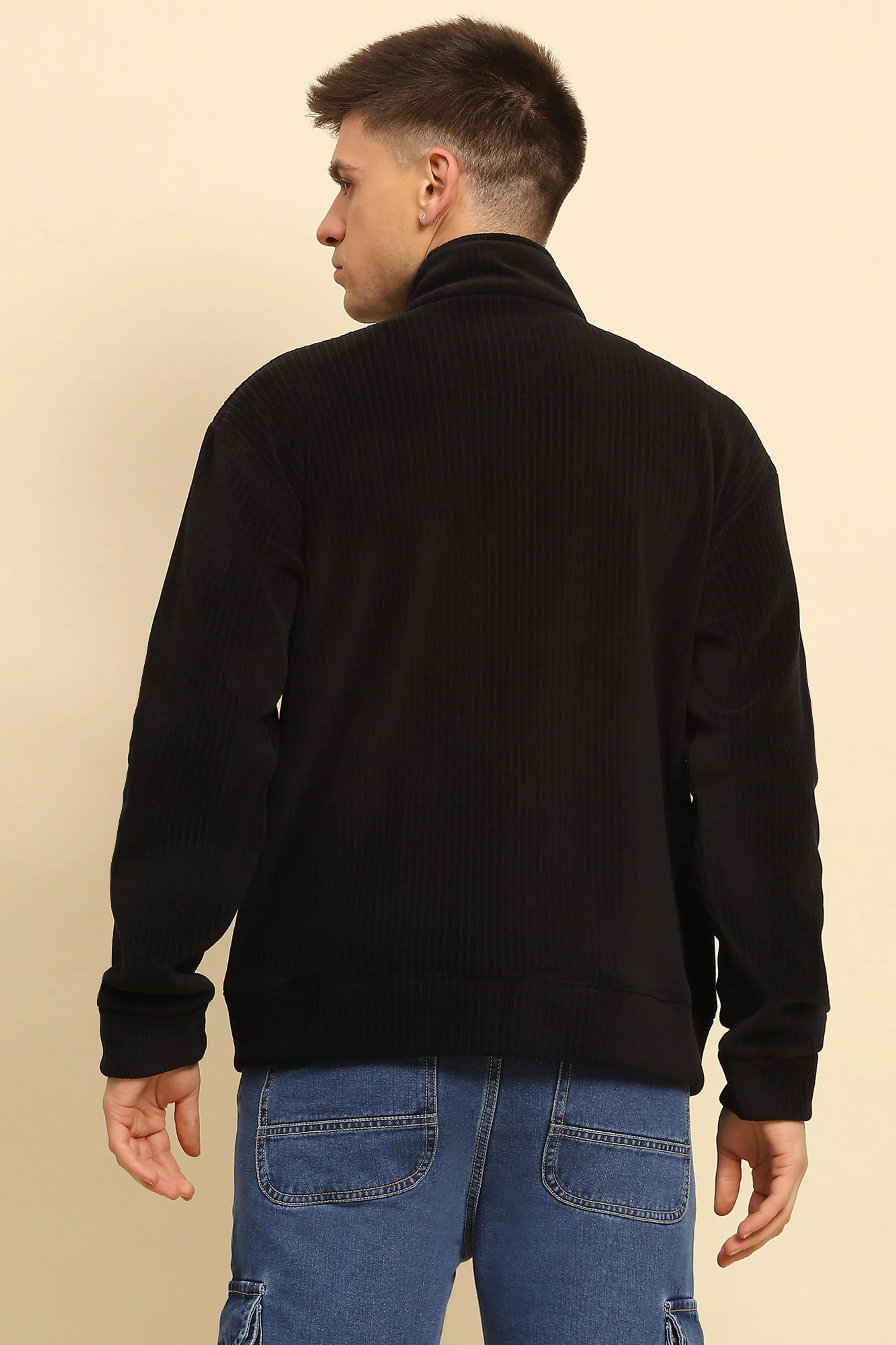 Black Solid Jacket - Image 4