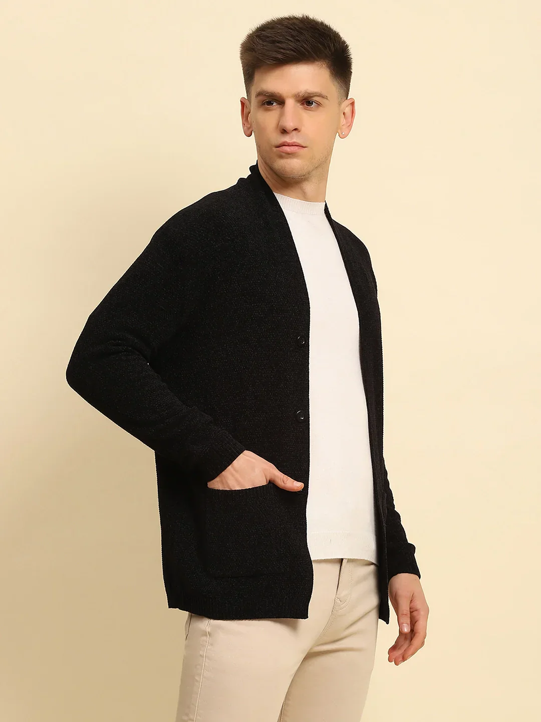 Black Solid Winter Shrug - Image 9