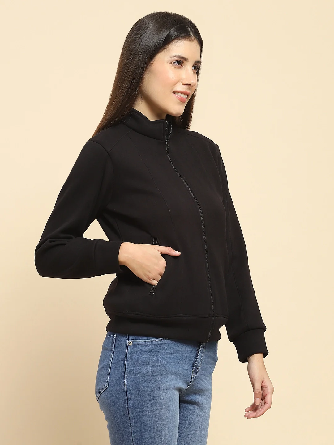 Black Solid Sweatshirt - Image 9