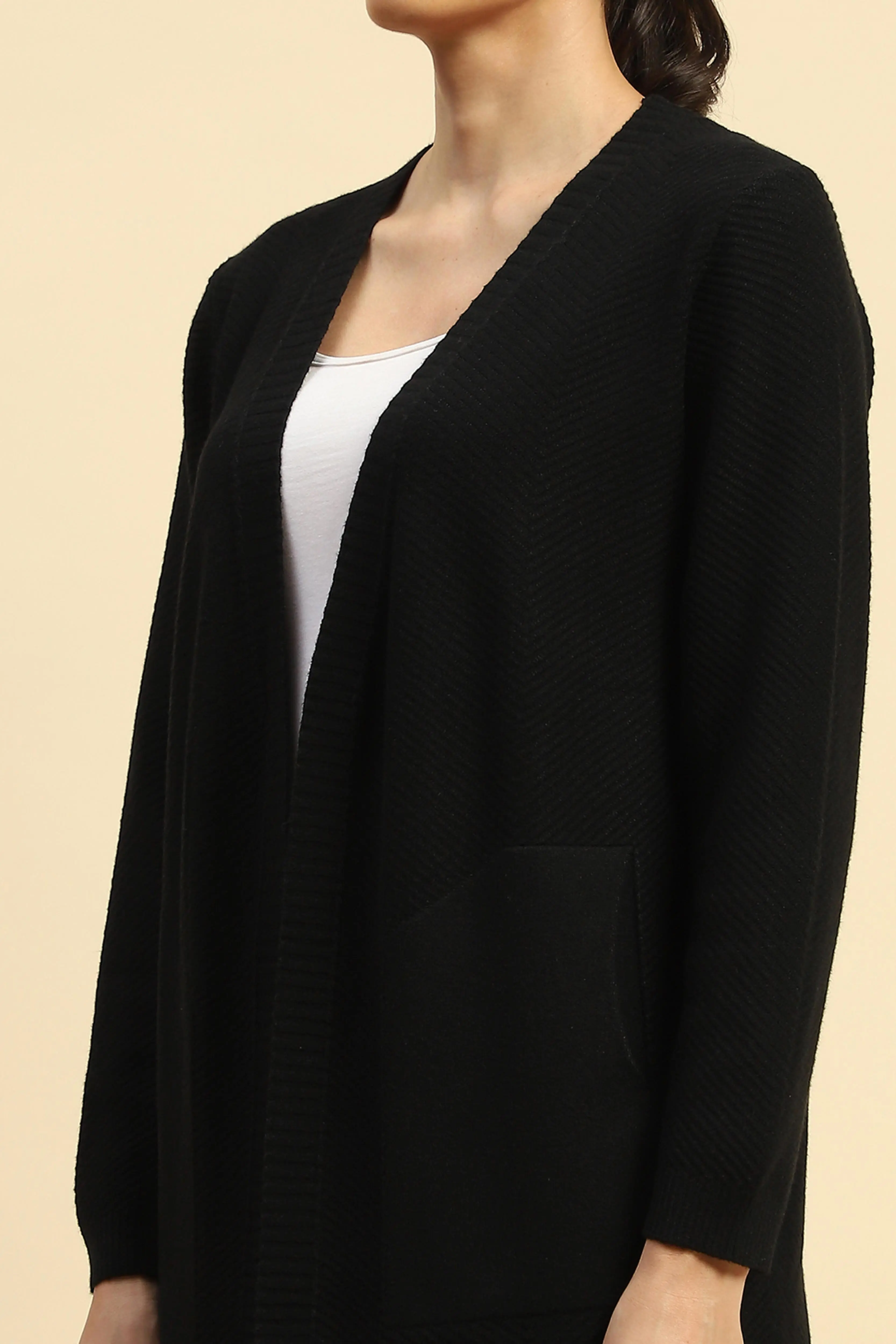 Viscose Loose Fit Winter Shrug - Image 5