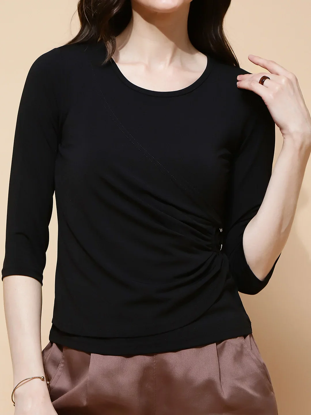 Black Regular Fit Top - Image 10