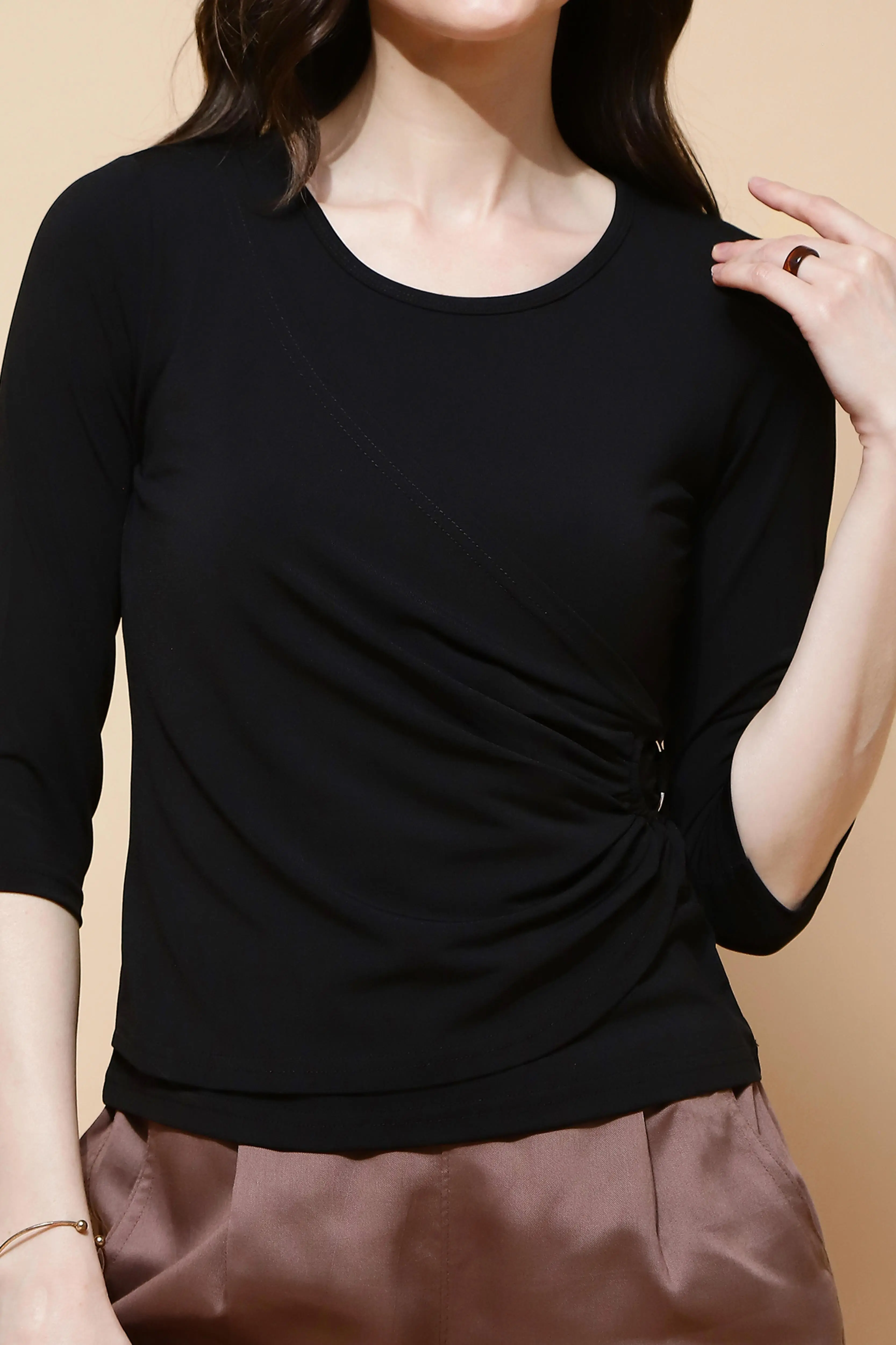 Black Regular Fit Top - Image 5