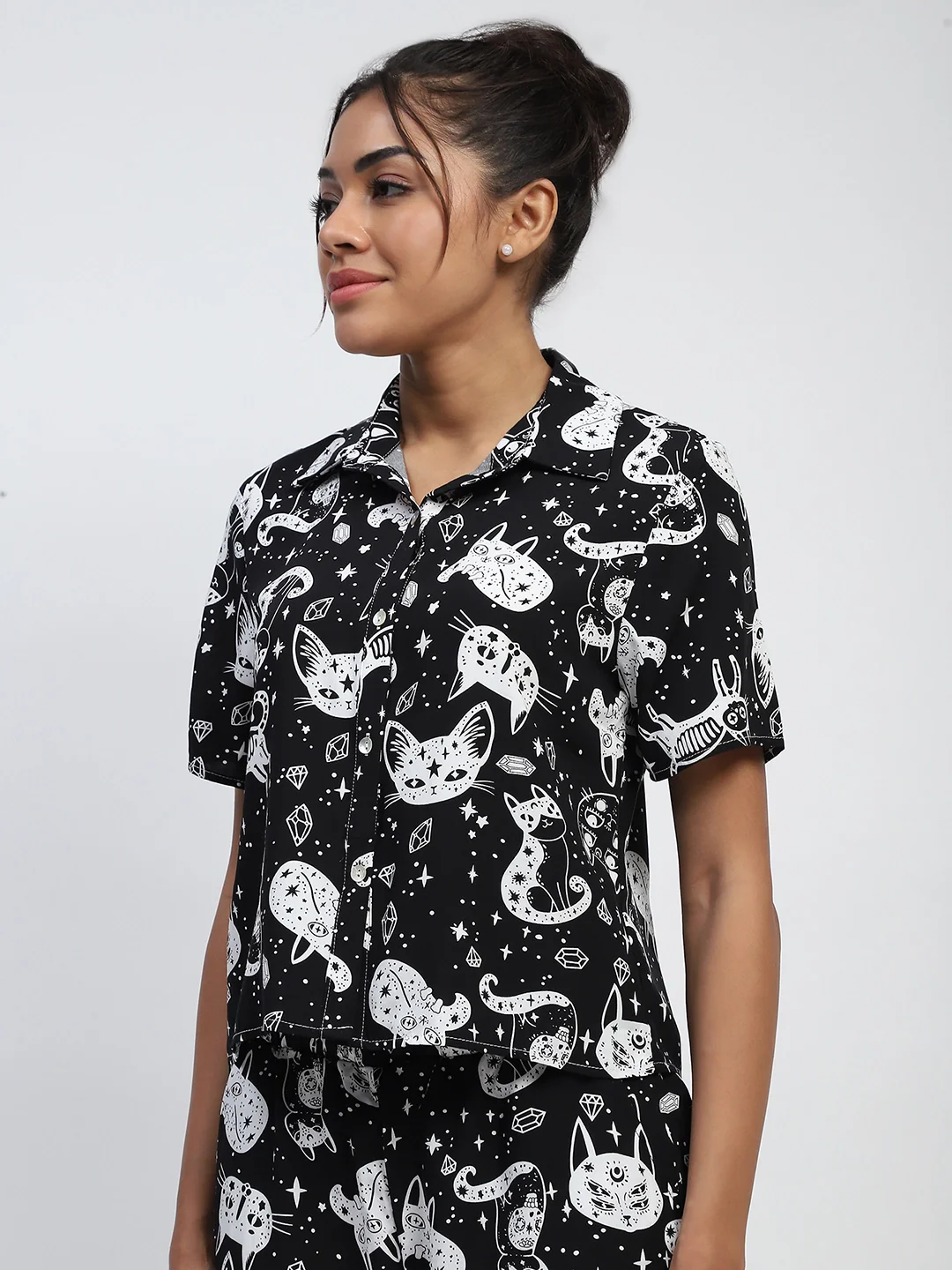 Rayon Abstract Print Nightsuit - Image 13