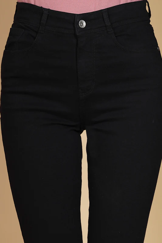 Black Slim Fit Stretchable Jeans - Image 4