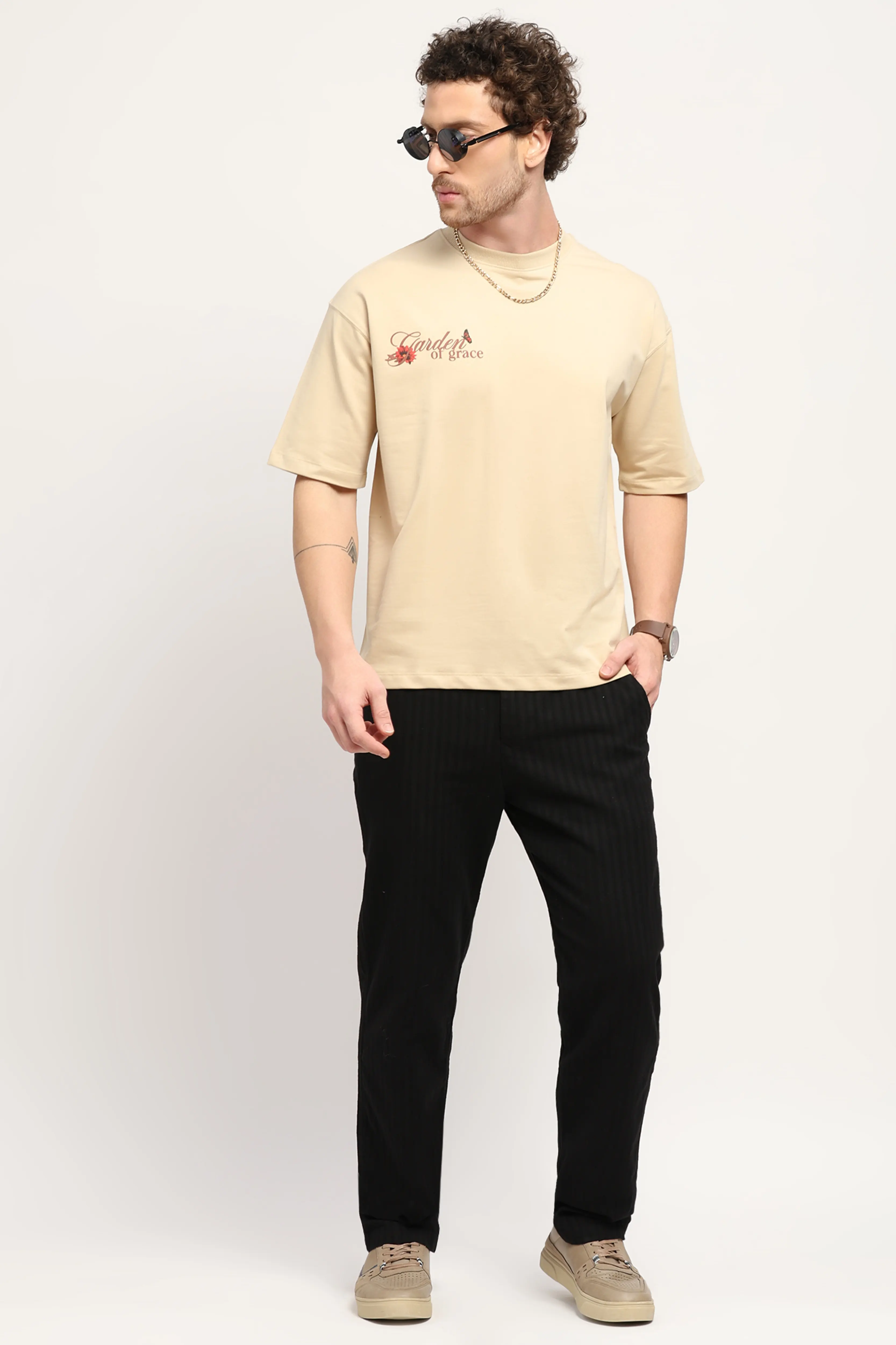 Black Smart Fit Linen-Blend Trousers - Image 5