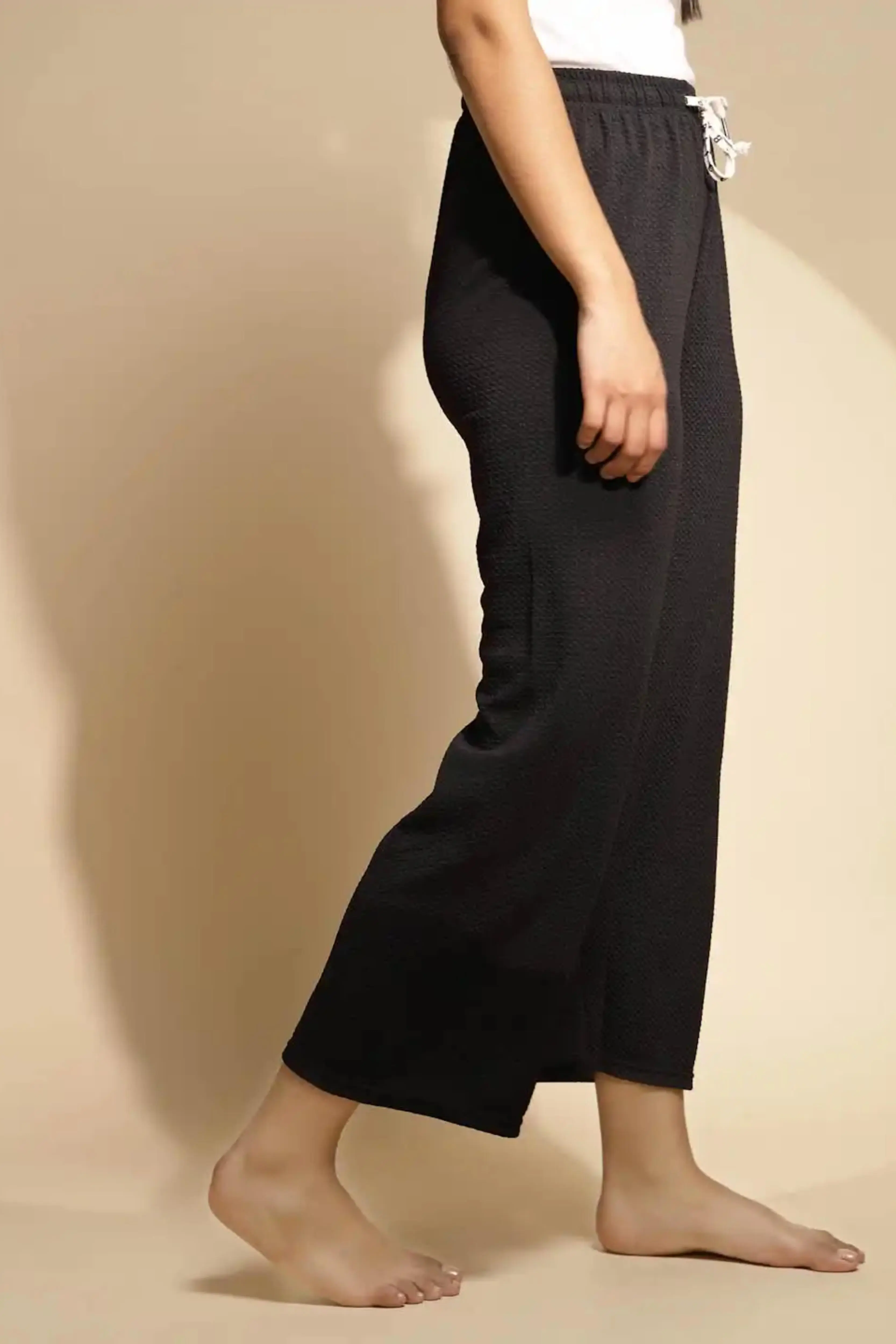 Black Solid High Rise Lower - Image 3