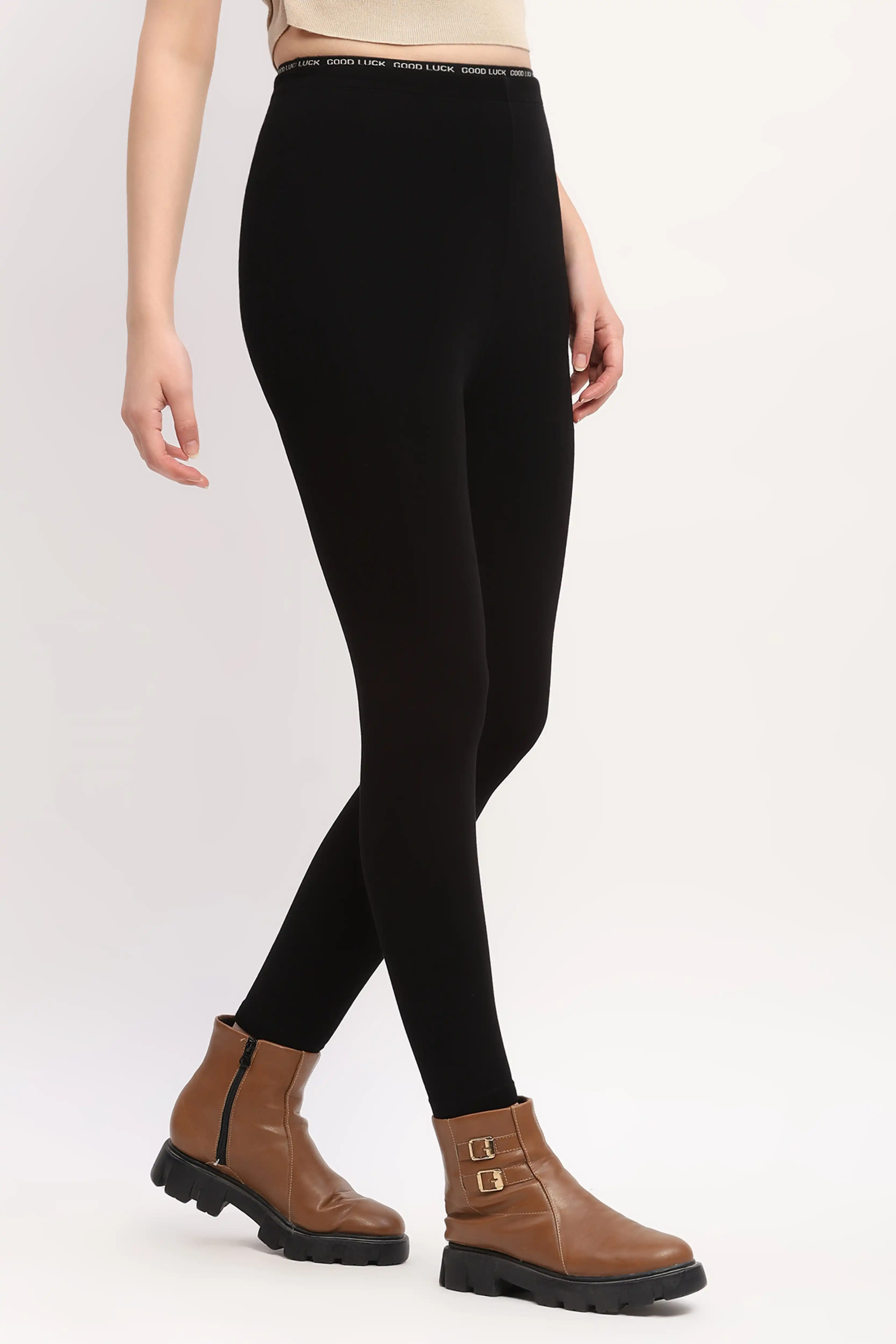 Black Super Stretchable Winter Leggings - Image 3