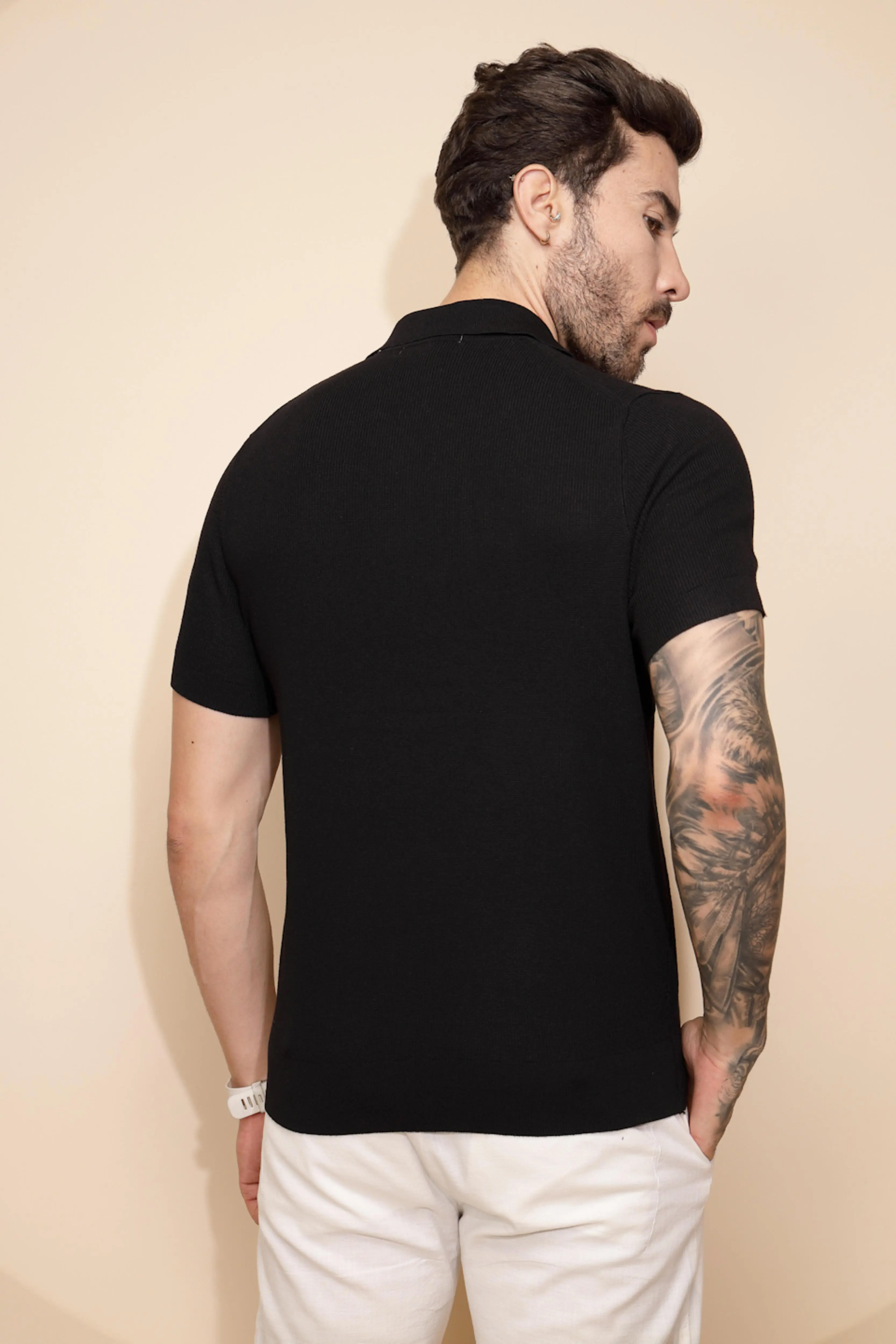 Black Viscose Blend T-Shirt - Image 4