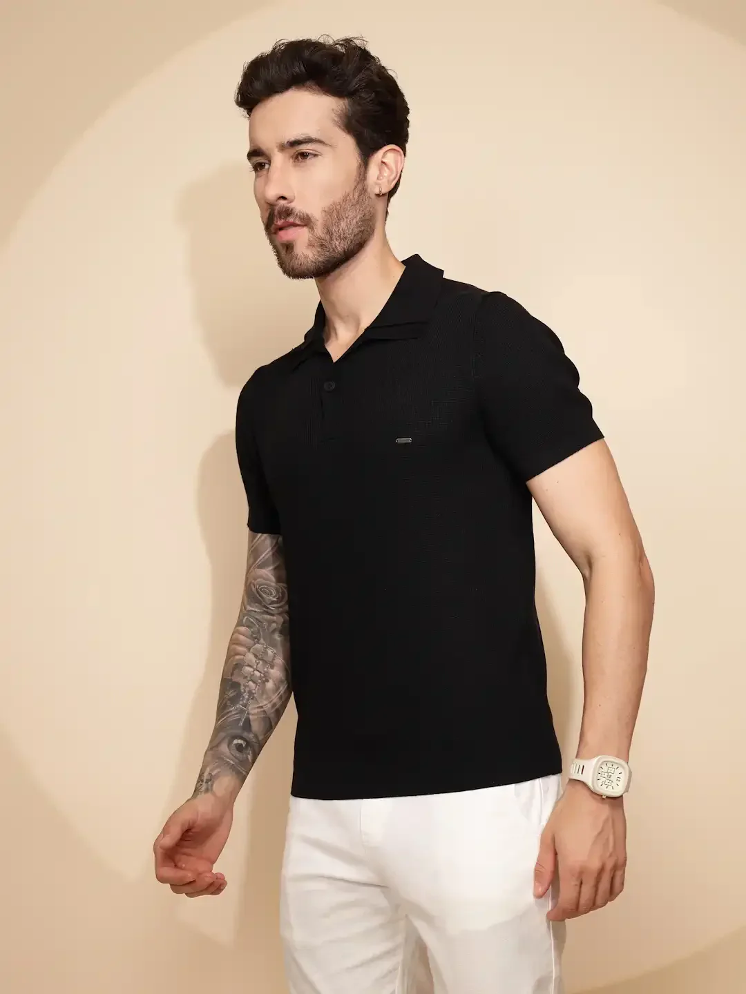 Black Viscose Blend T-Shirt - Image 9