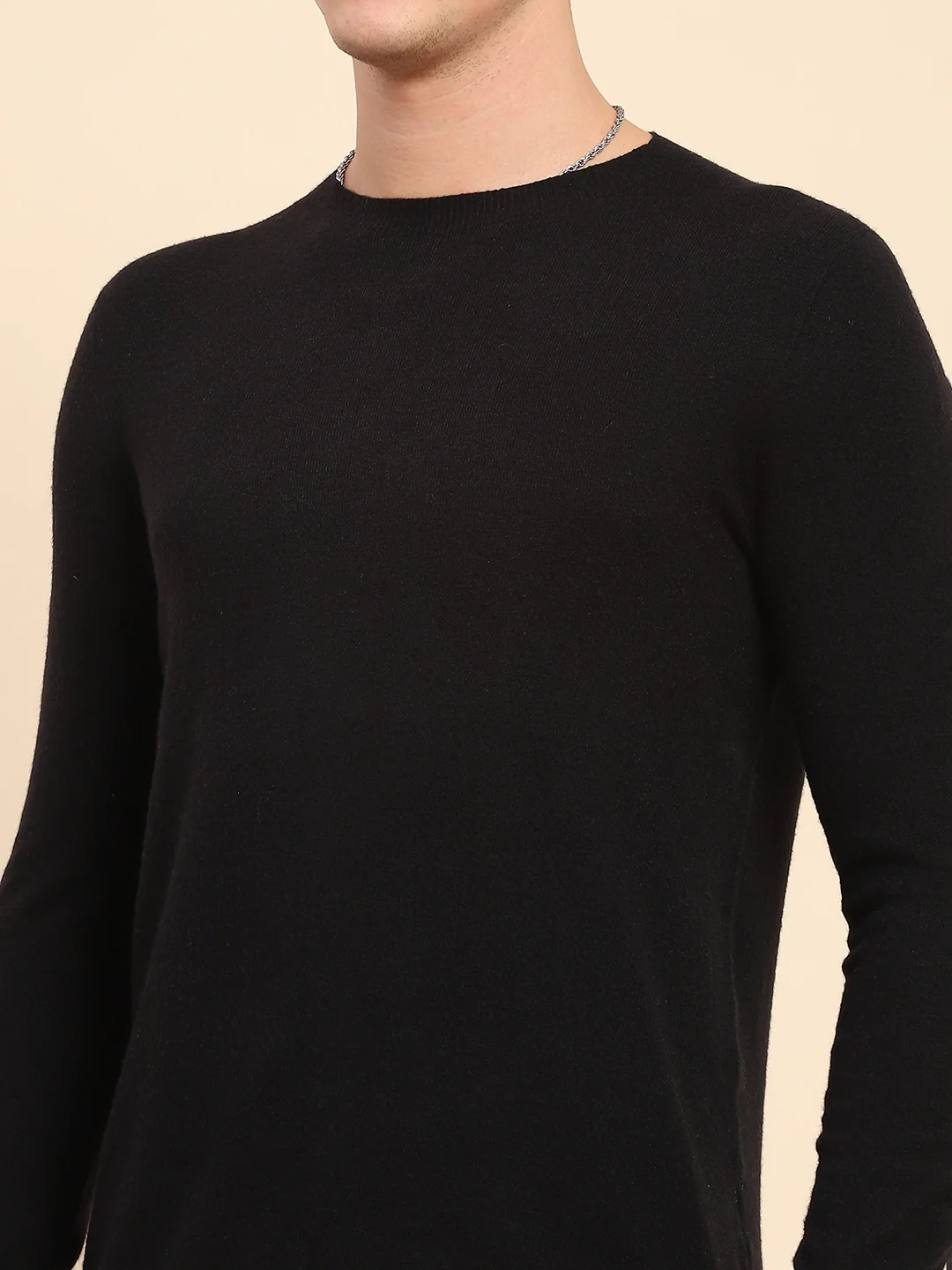 Black Wool Blend Pullover - Image 10
