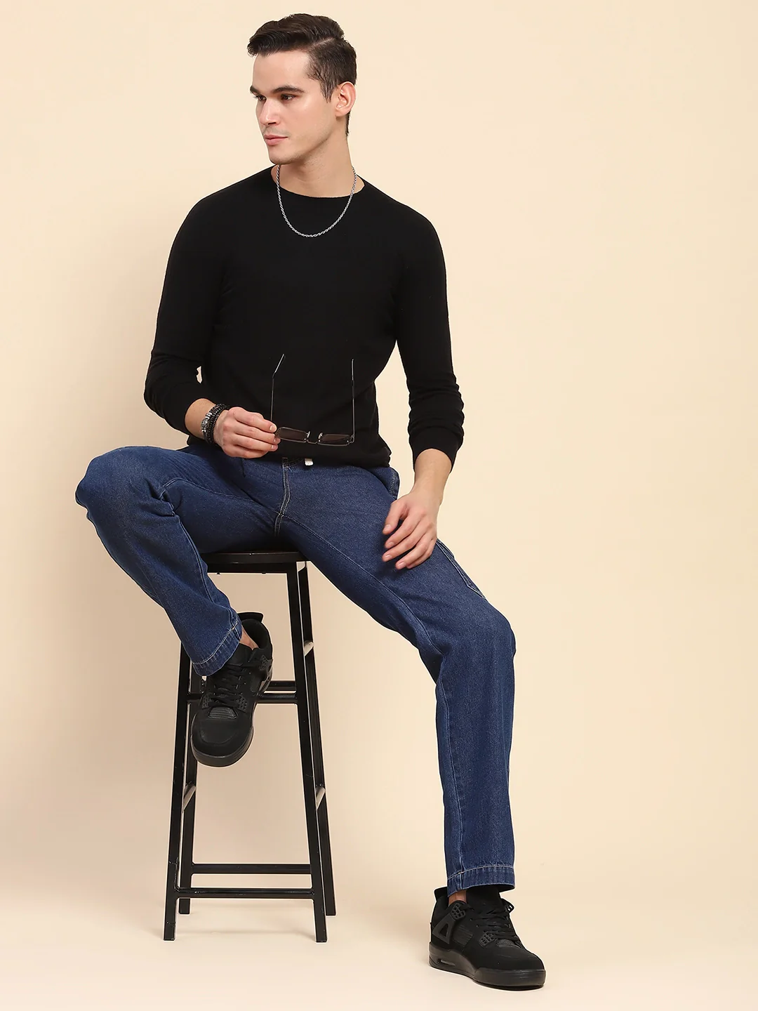 Black Wool Blend Pullover - Image 7