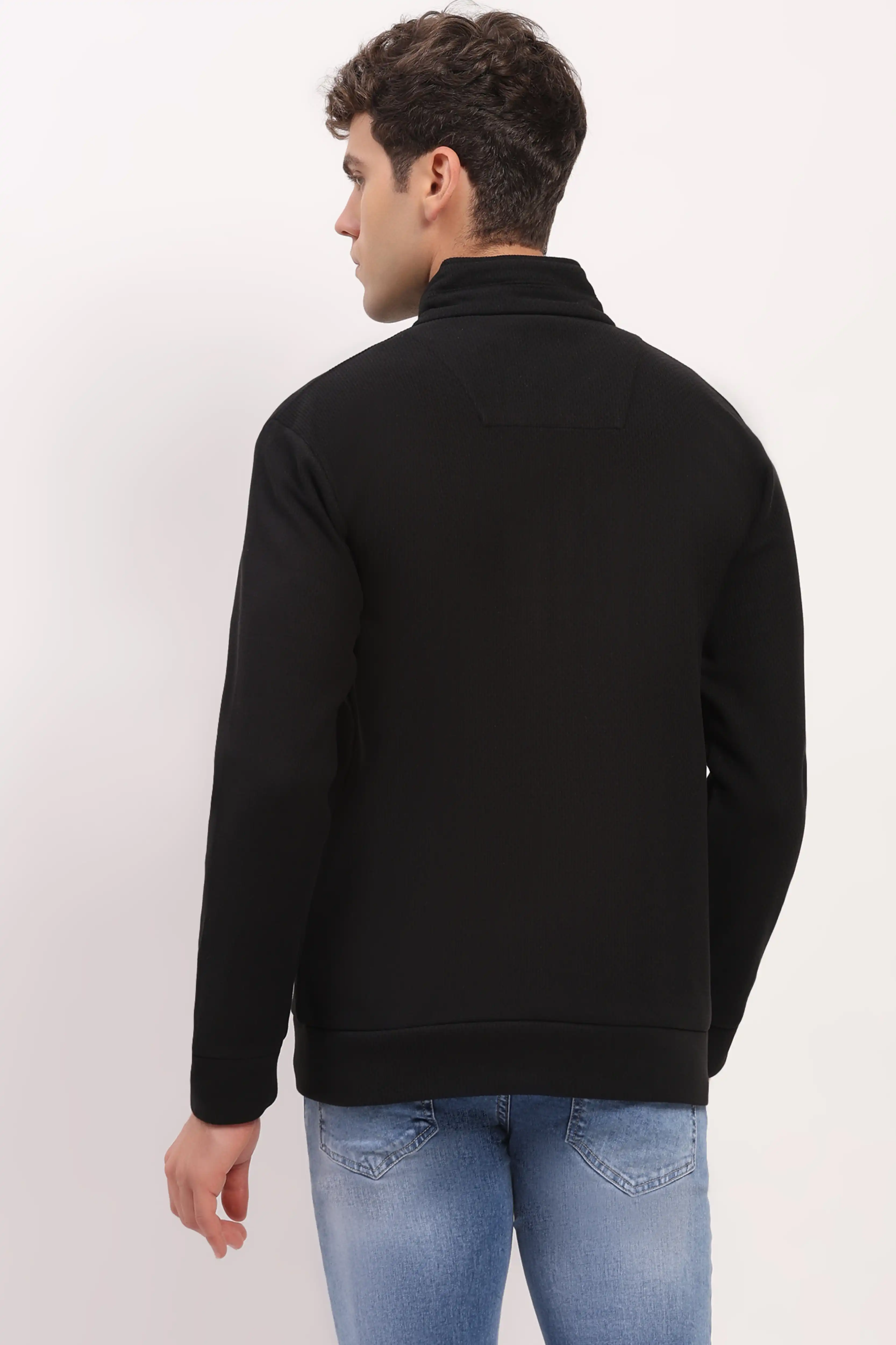 Black Zipper Winter Jacket - Image 4