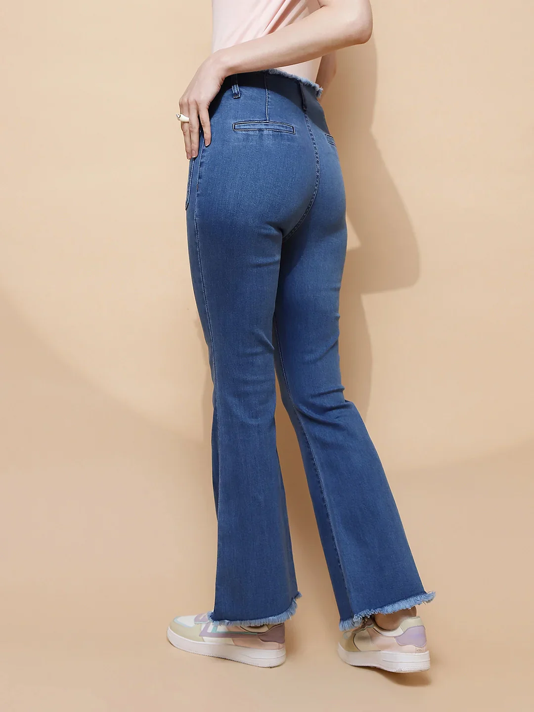 Blue Bootcut Slim Fit Jeans - Image 13