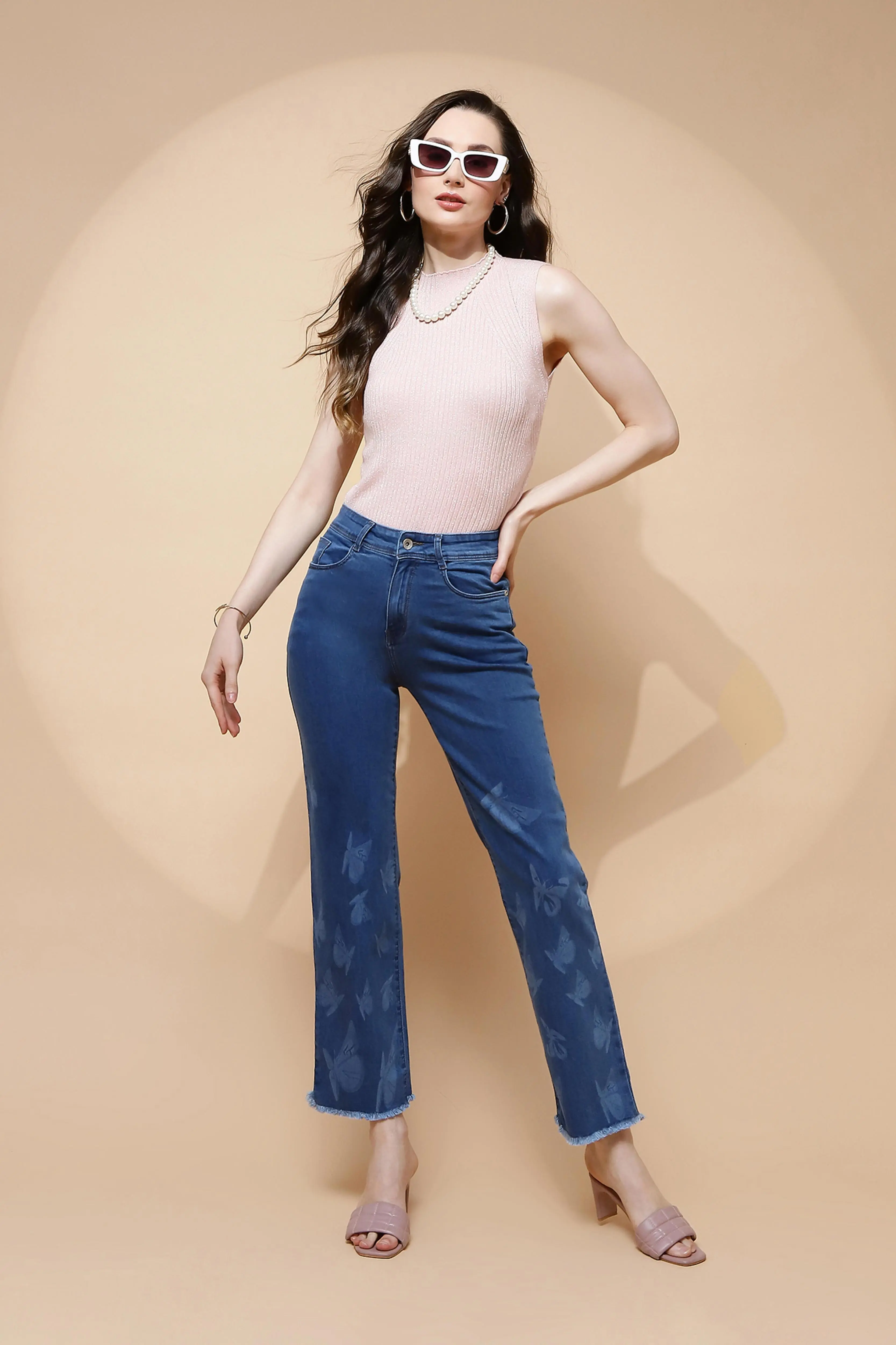 Blue Straight Slim Fit Jeans - Image 8