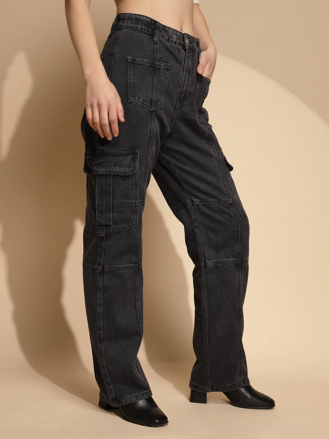 Cotton Blend Straight Fit Jeans - Image 11