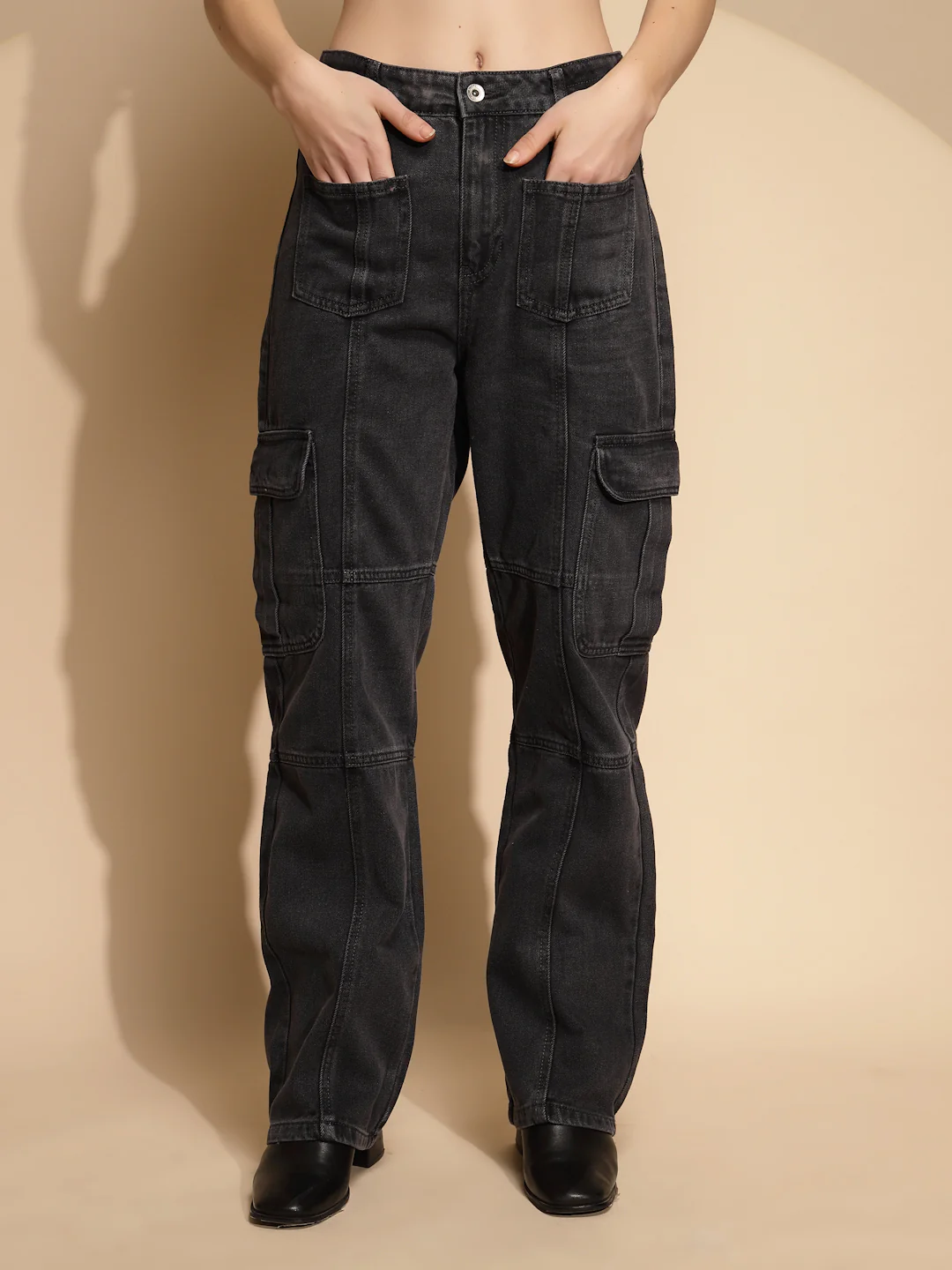 Cotton Blend Straight Fit Jeans - Image 9
