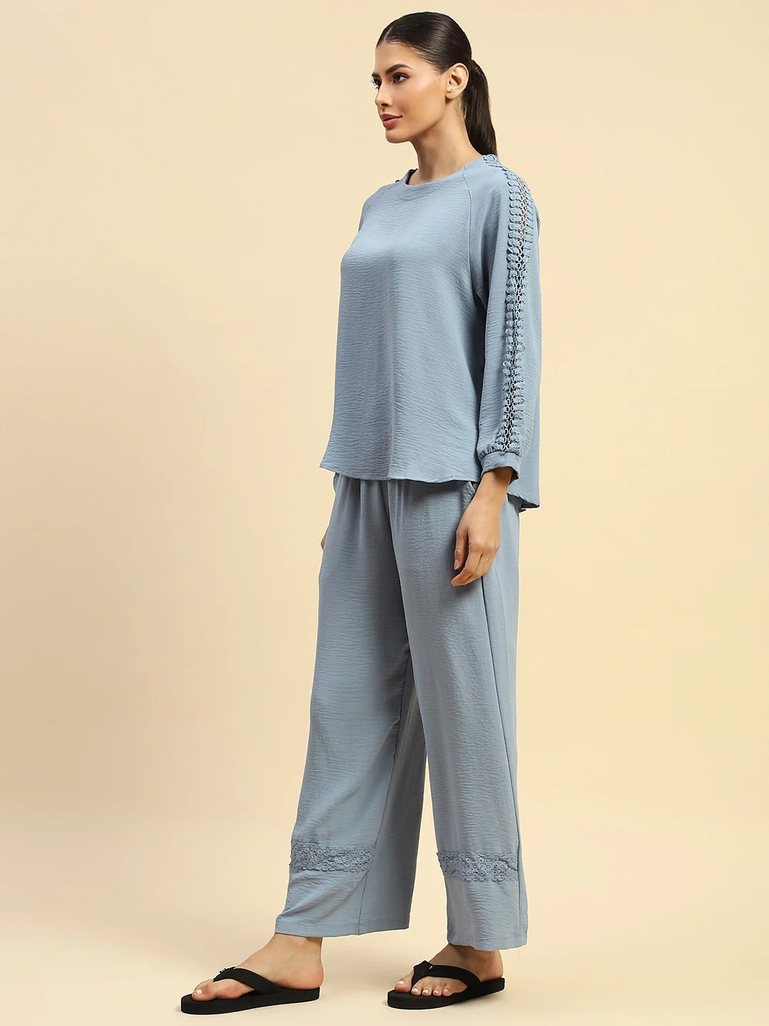 Blue Rayon Night Suit - Image 10
