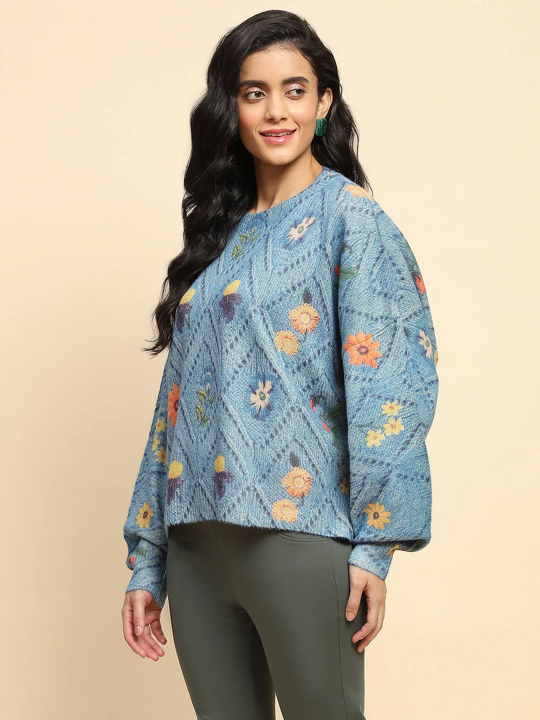 Blue Oversized Winter Pullover - Image 10