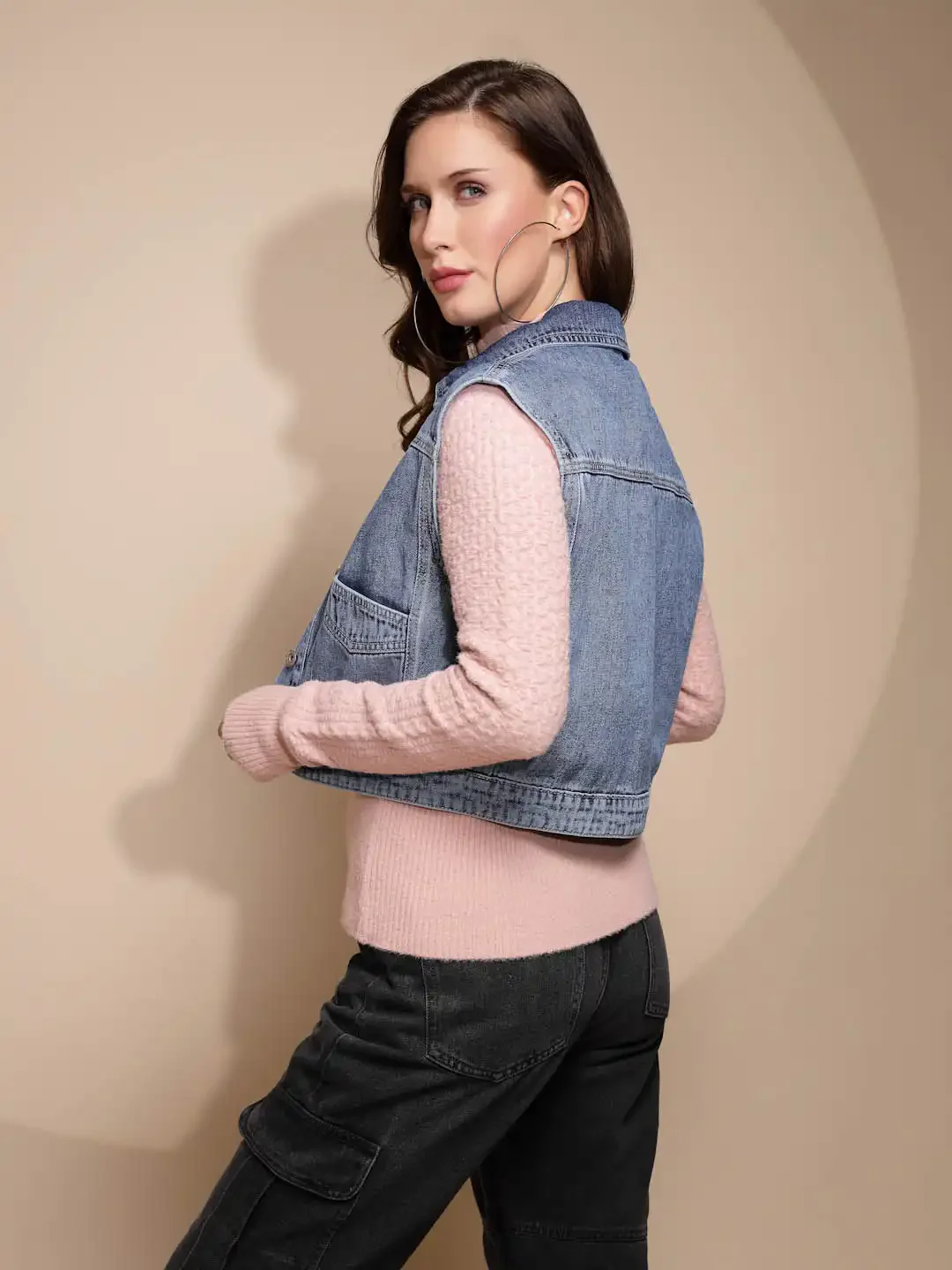 Blue Sleeveless Denim Jacket - Image 8