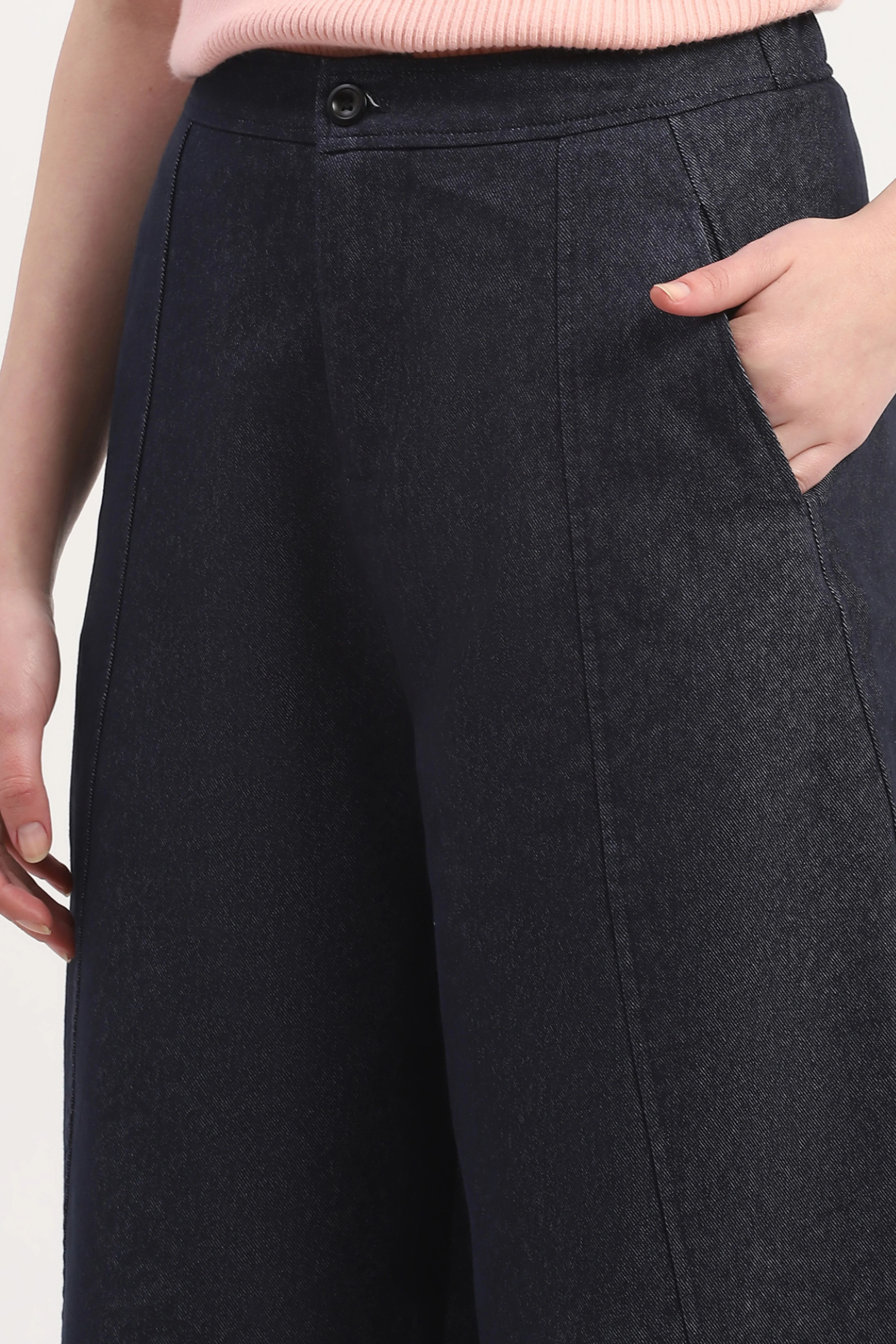Blue Solid Jeans - Image 6
