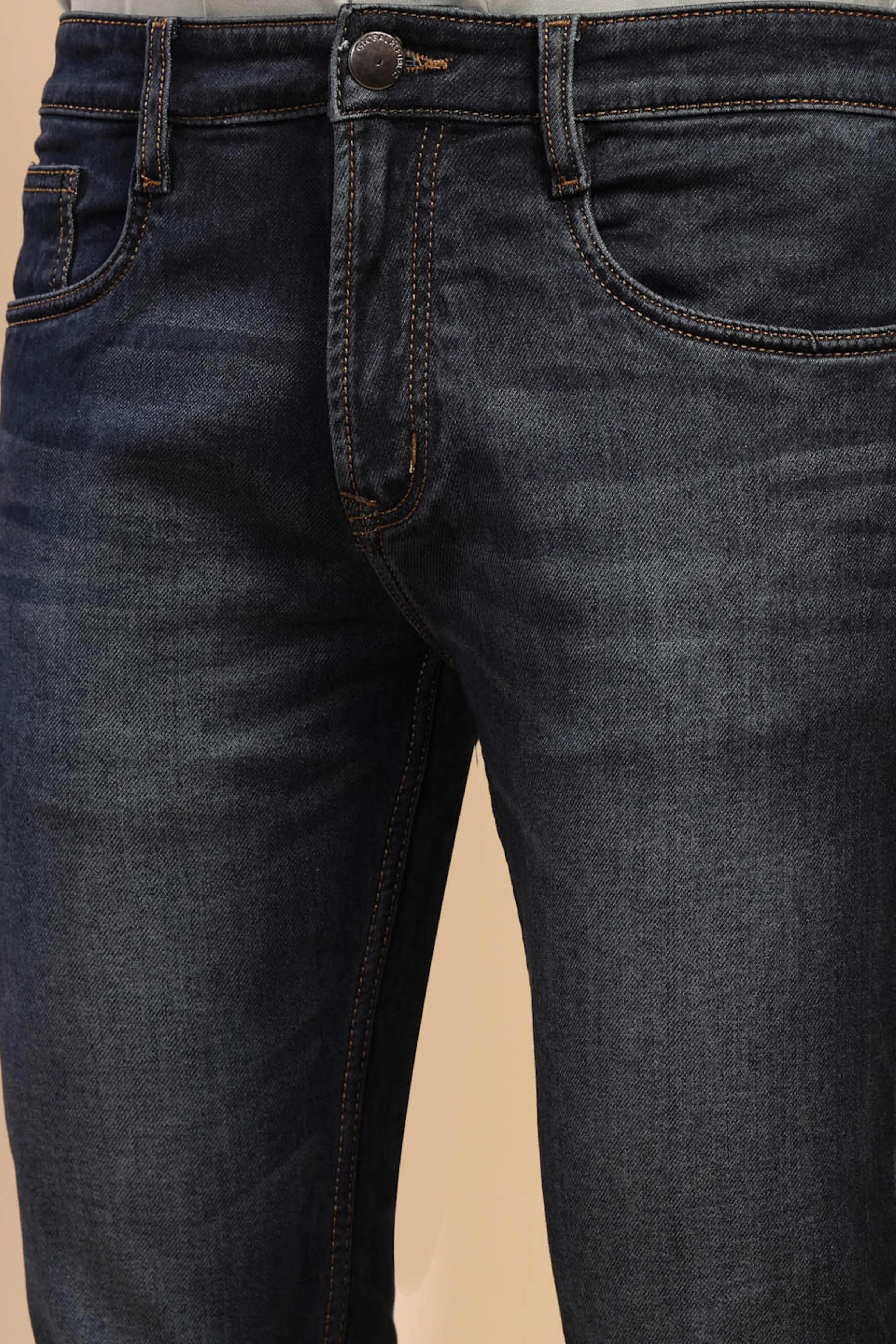 Tint Blue Solid Mid Rise Denim Cuffing Jeans - Image 5