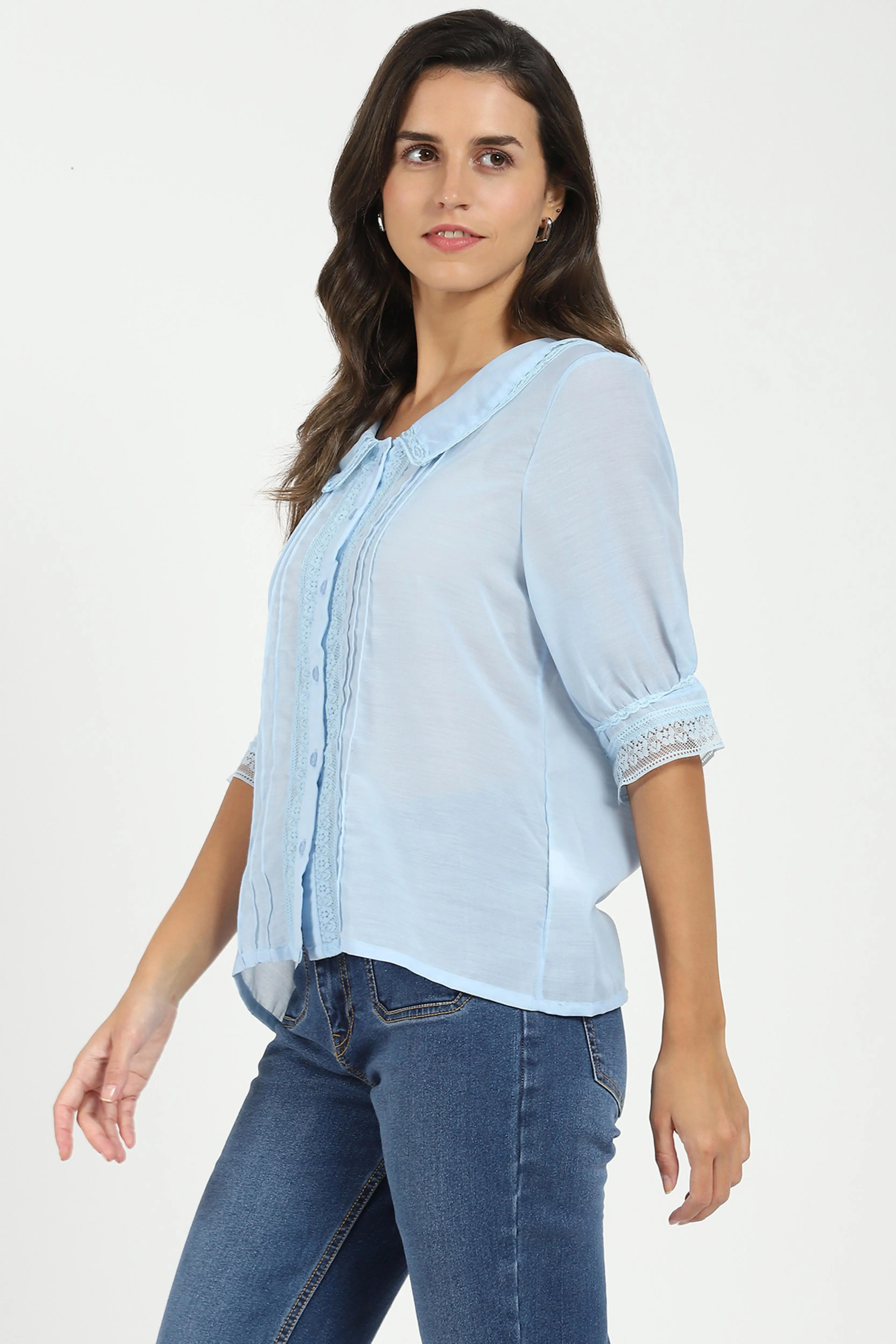 Blue Solid Top - Image 2