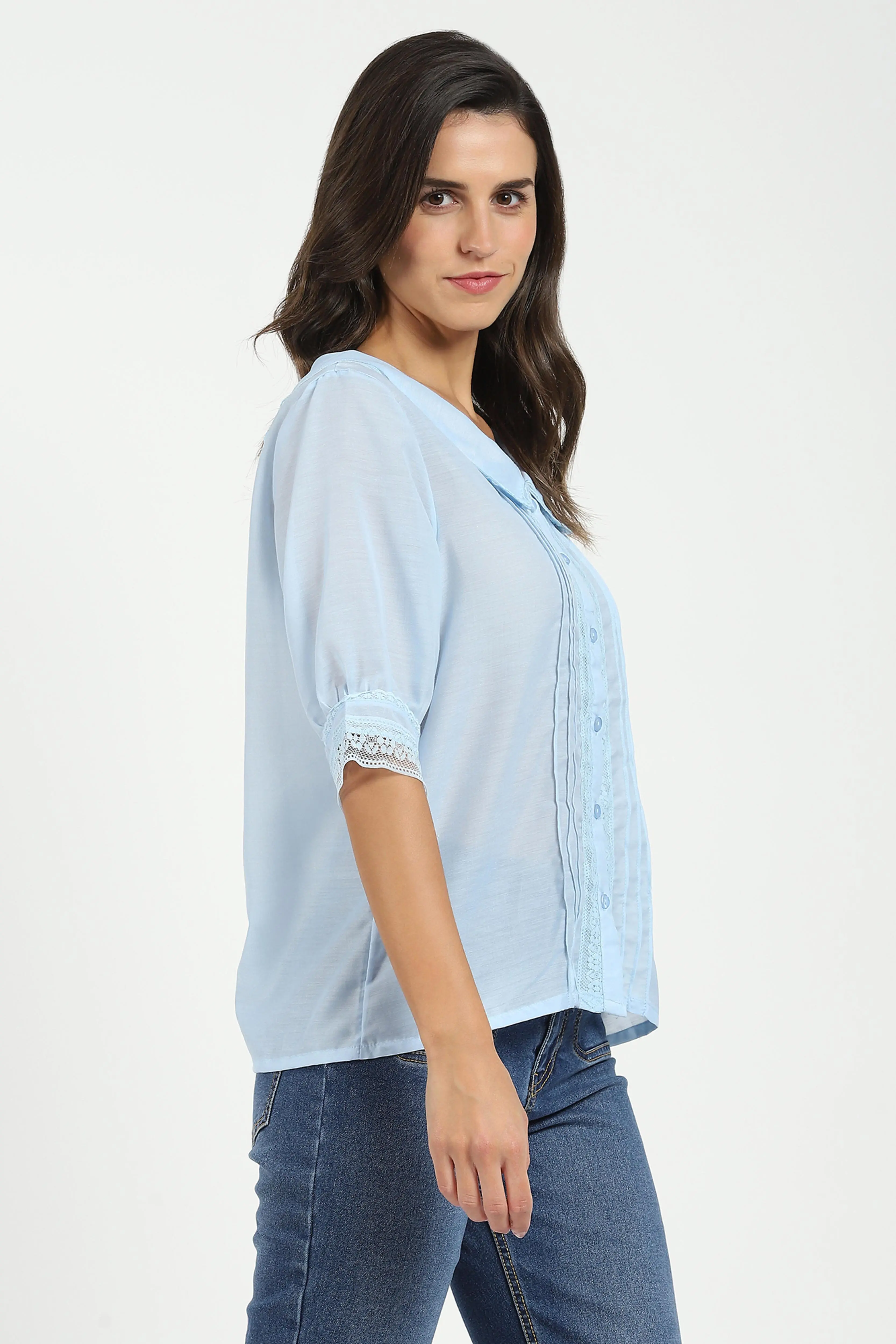 Blue Solid Top - Image 3