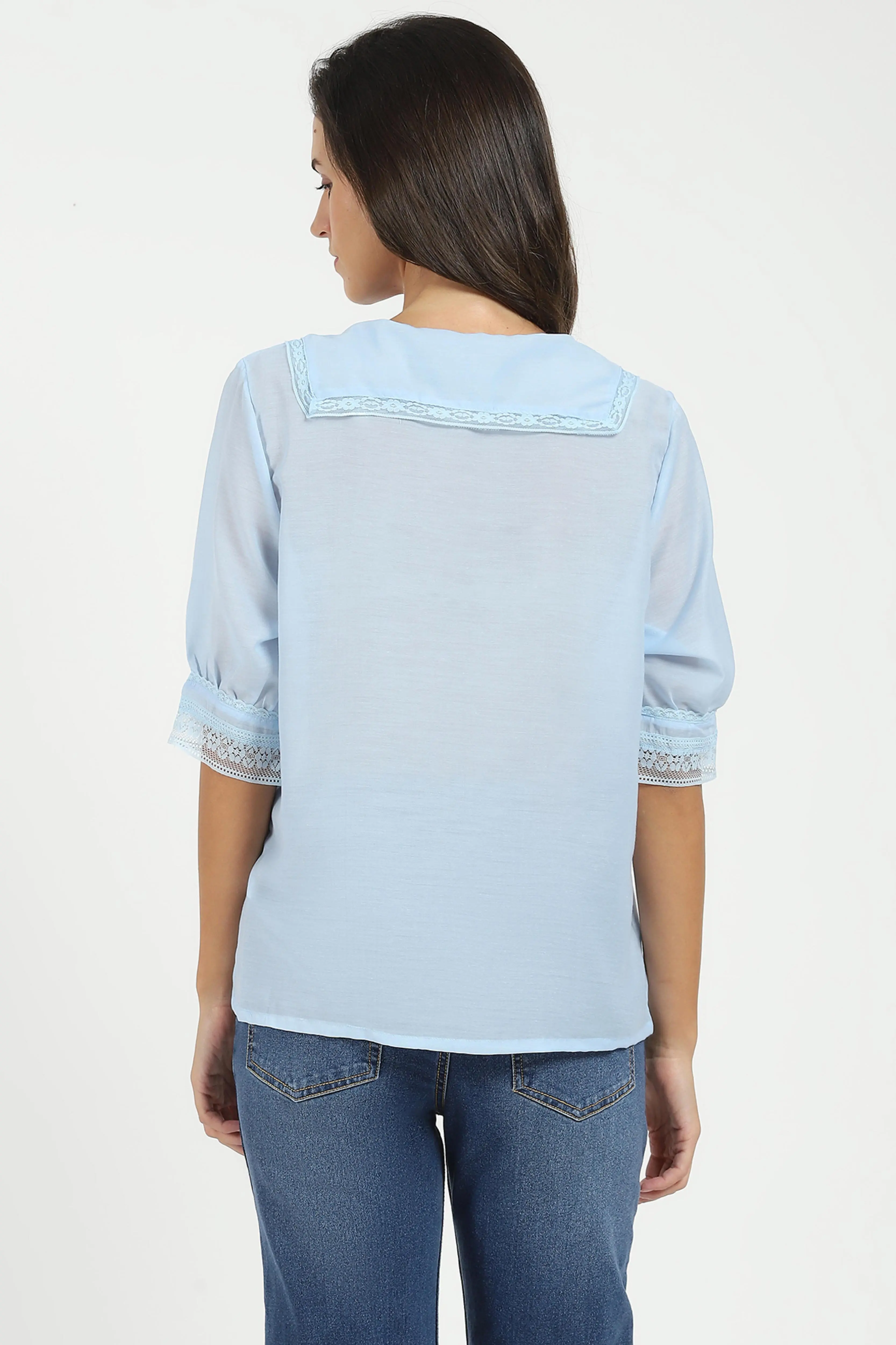 Blue Solid Top - Image 4