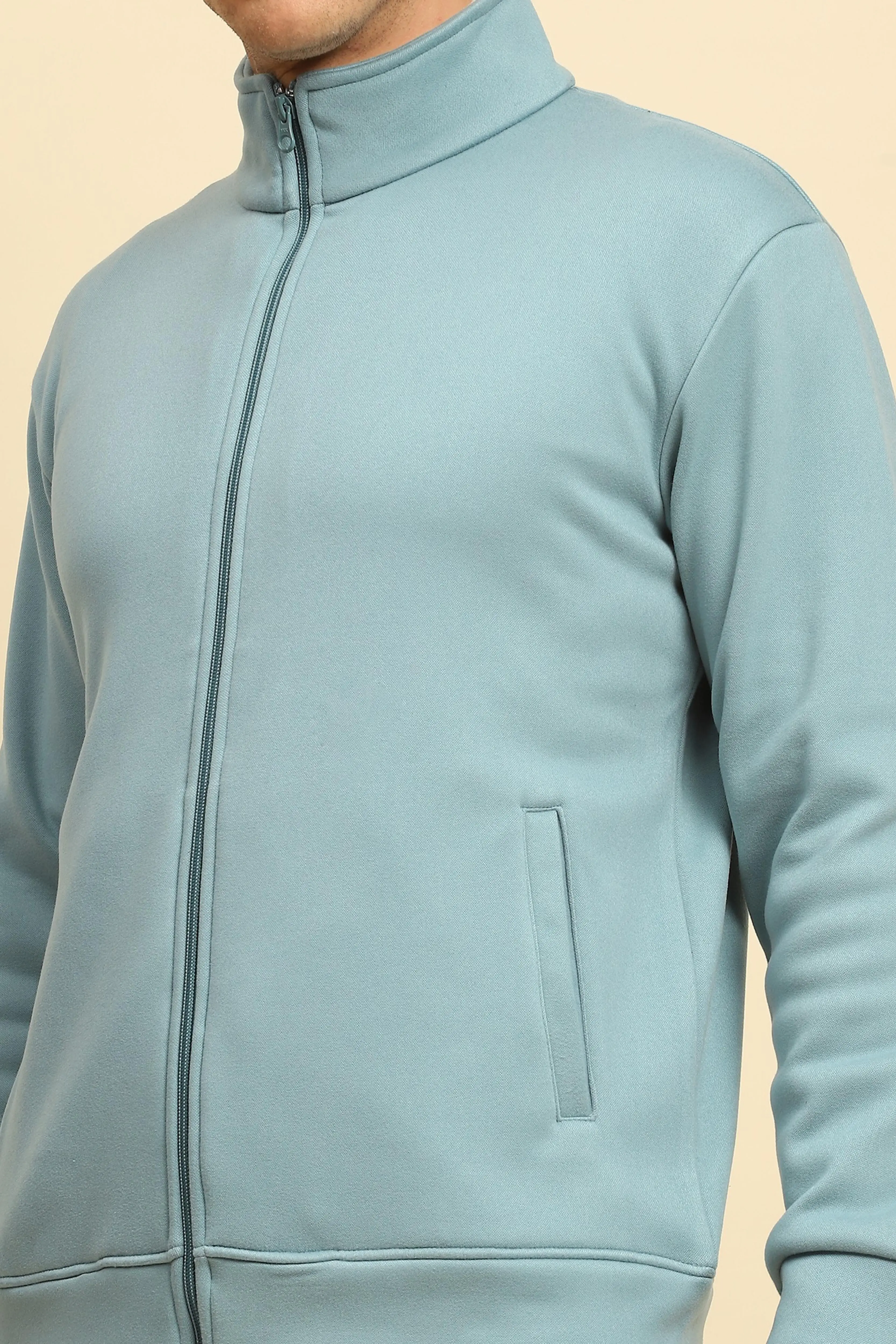 Blue Ploy Blend Solid Sweatshirt - Image 5