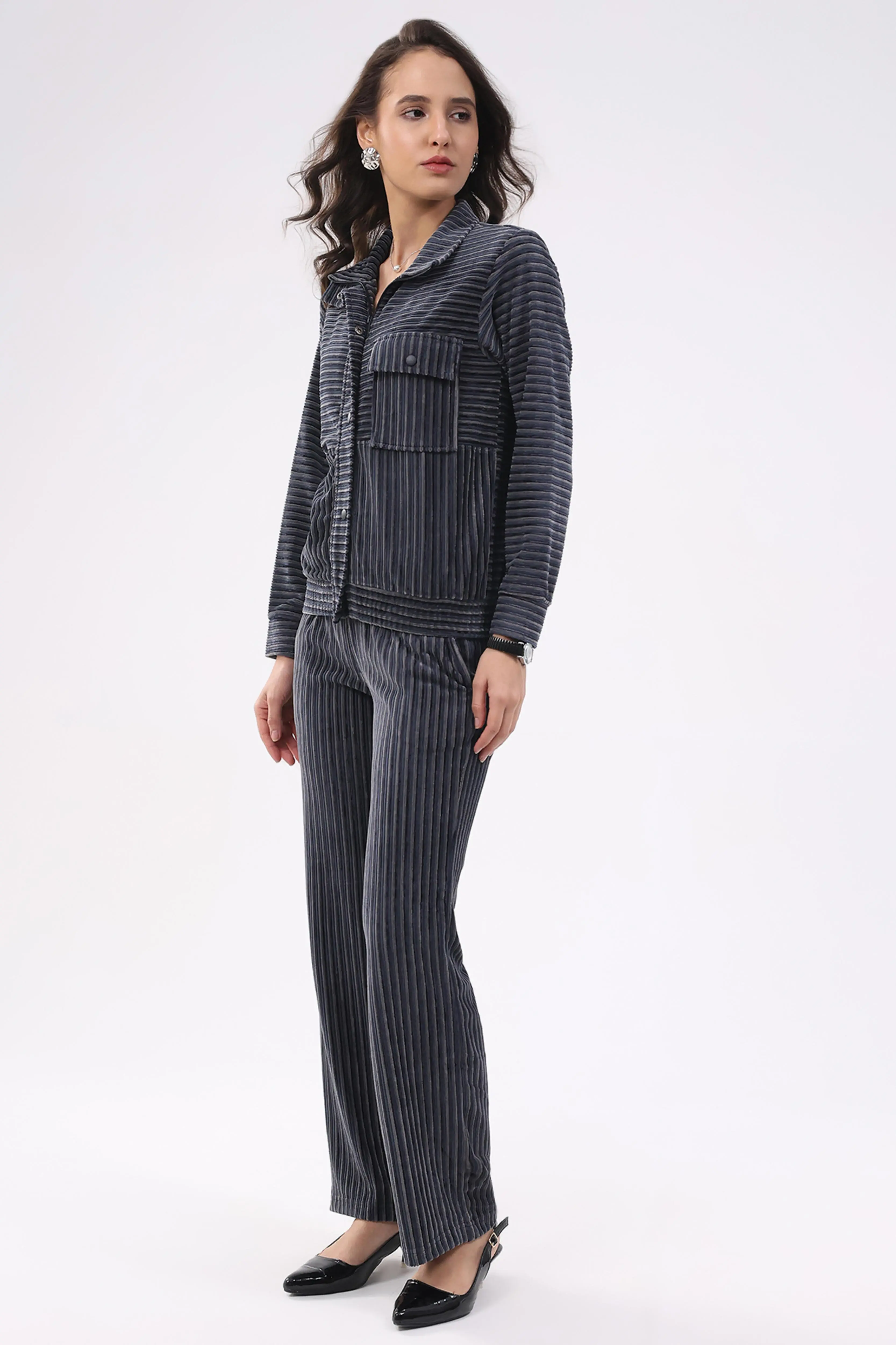 Blue Striped Winter Co-ord Set - Image 4