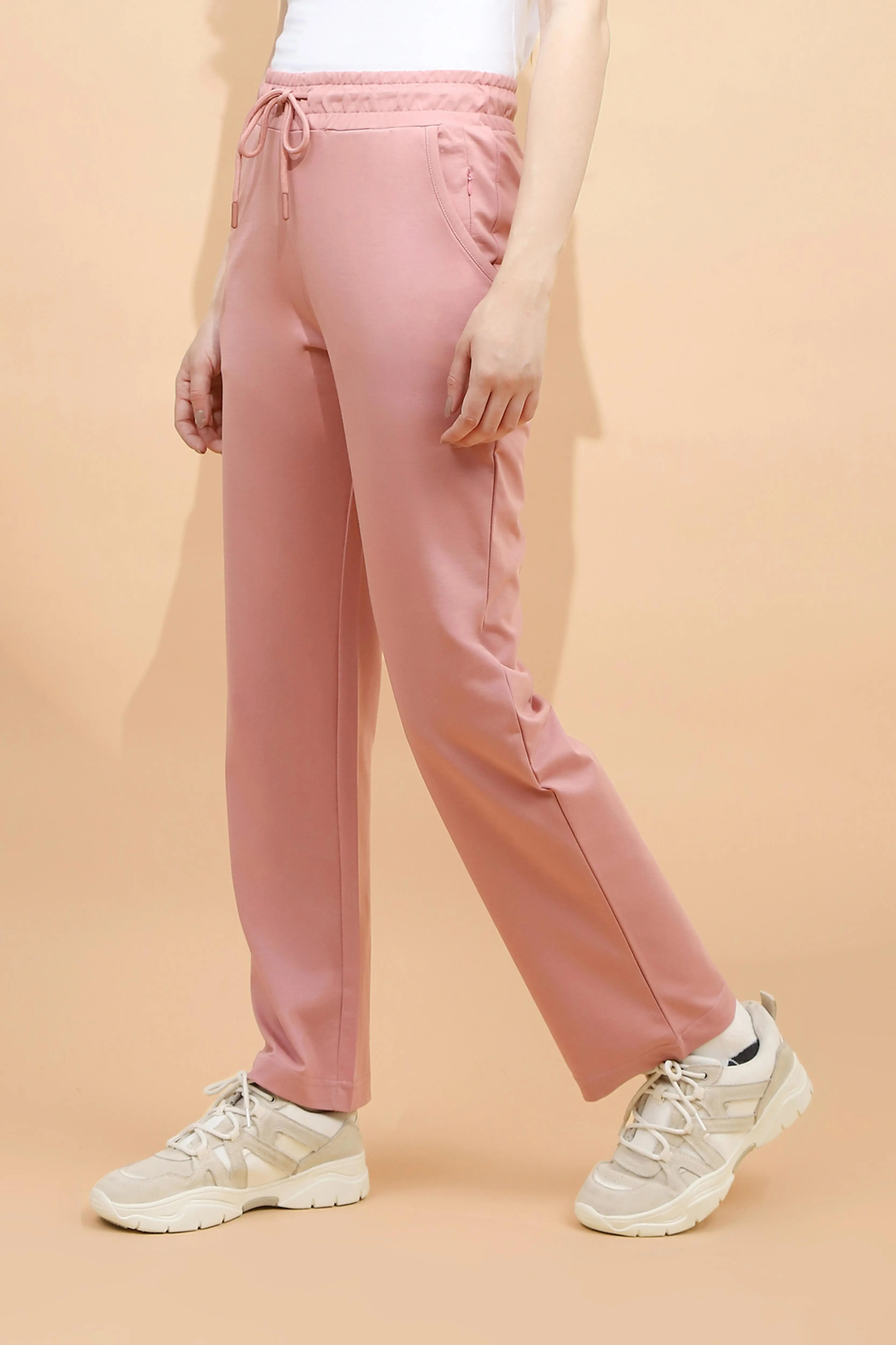 Pink Cotton Blend Regular Fit Lower - Image 2